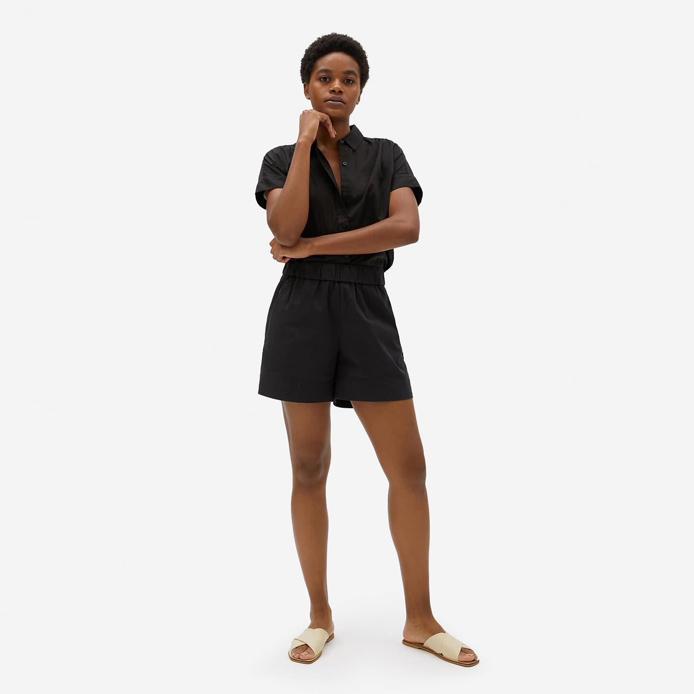 The Easy Short Washed Black – Everlane