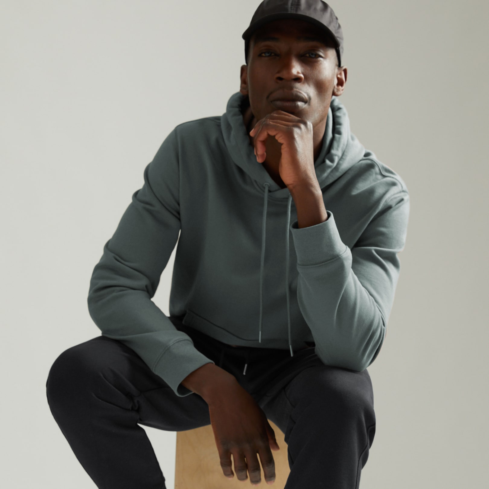 The French Terry Hoodie | Uniform Pine – Everlane