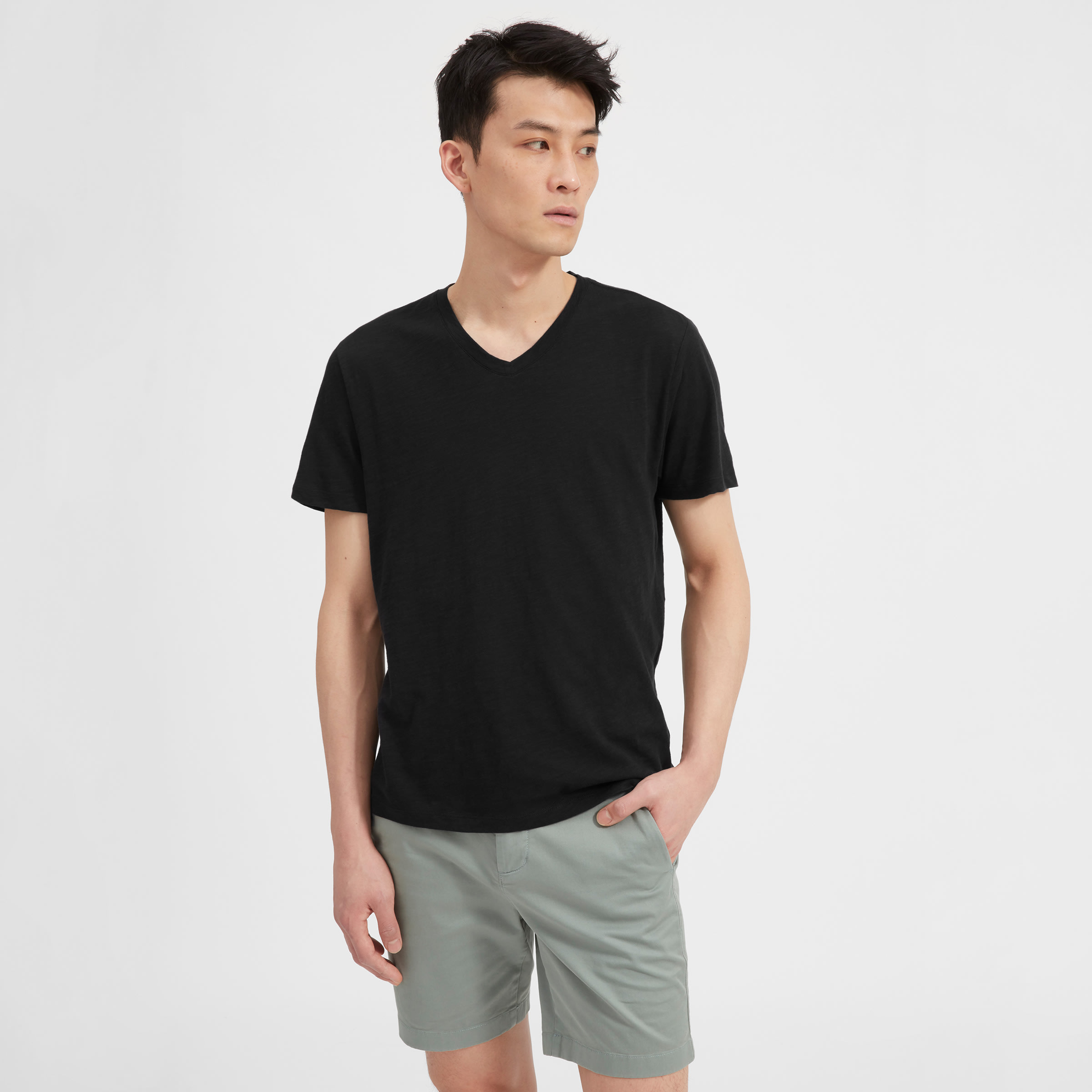 The Air V-Neck Tee Black – Everlane