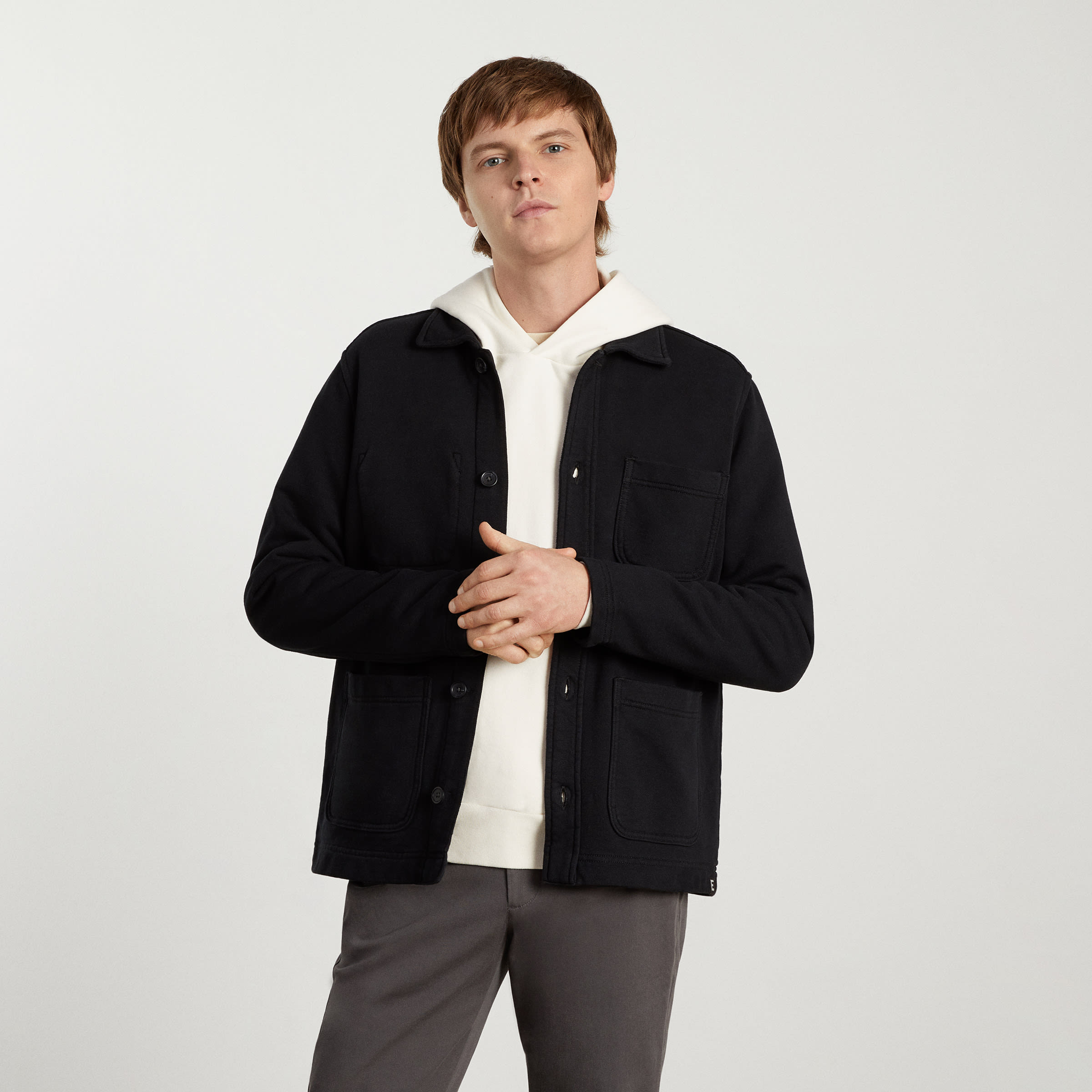 The French Terry Chore Jacket Black – Everlane