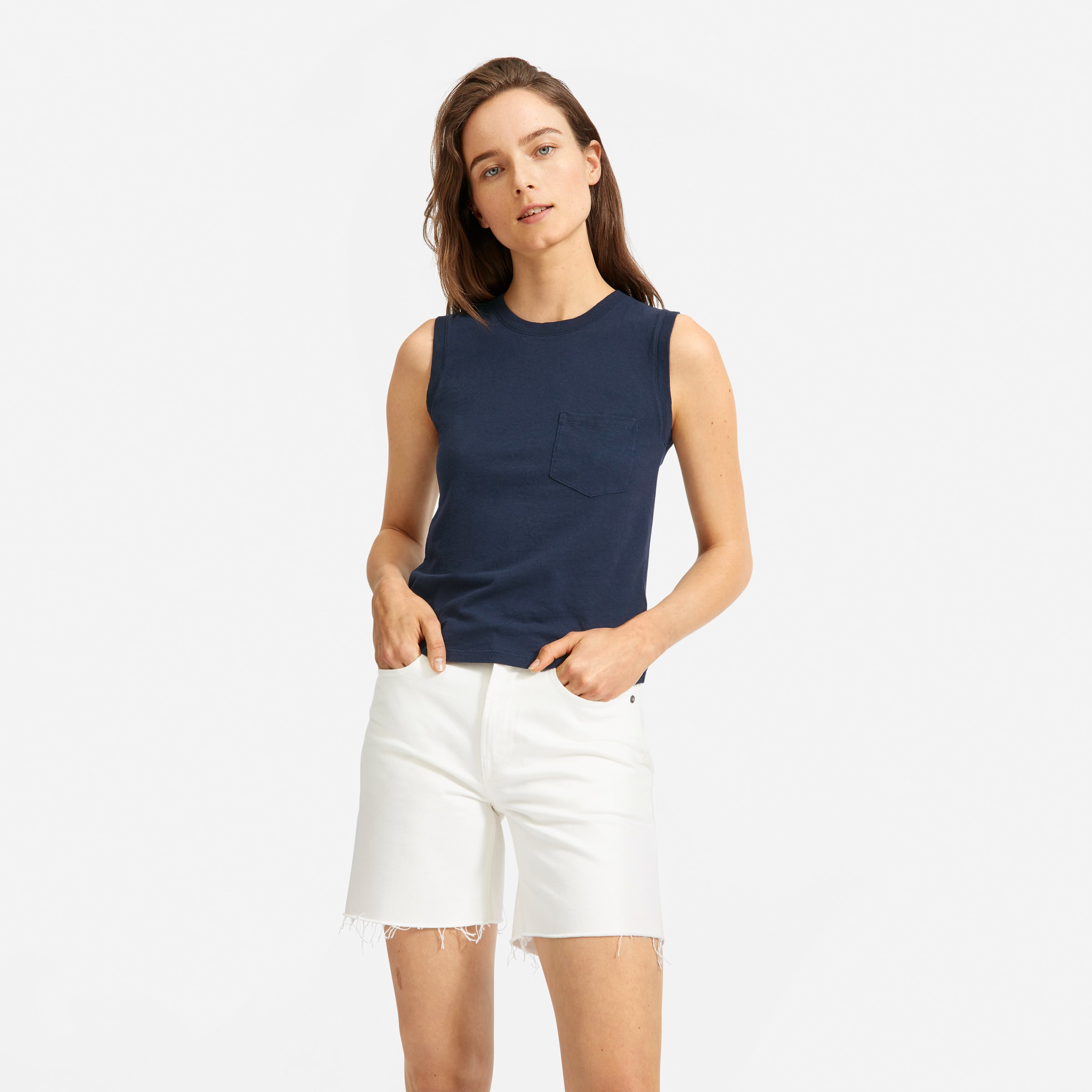 The ReCotton® Muscle Tee Navy – Everlane