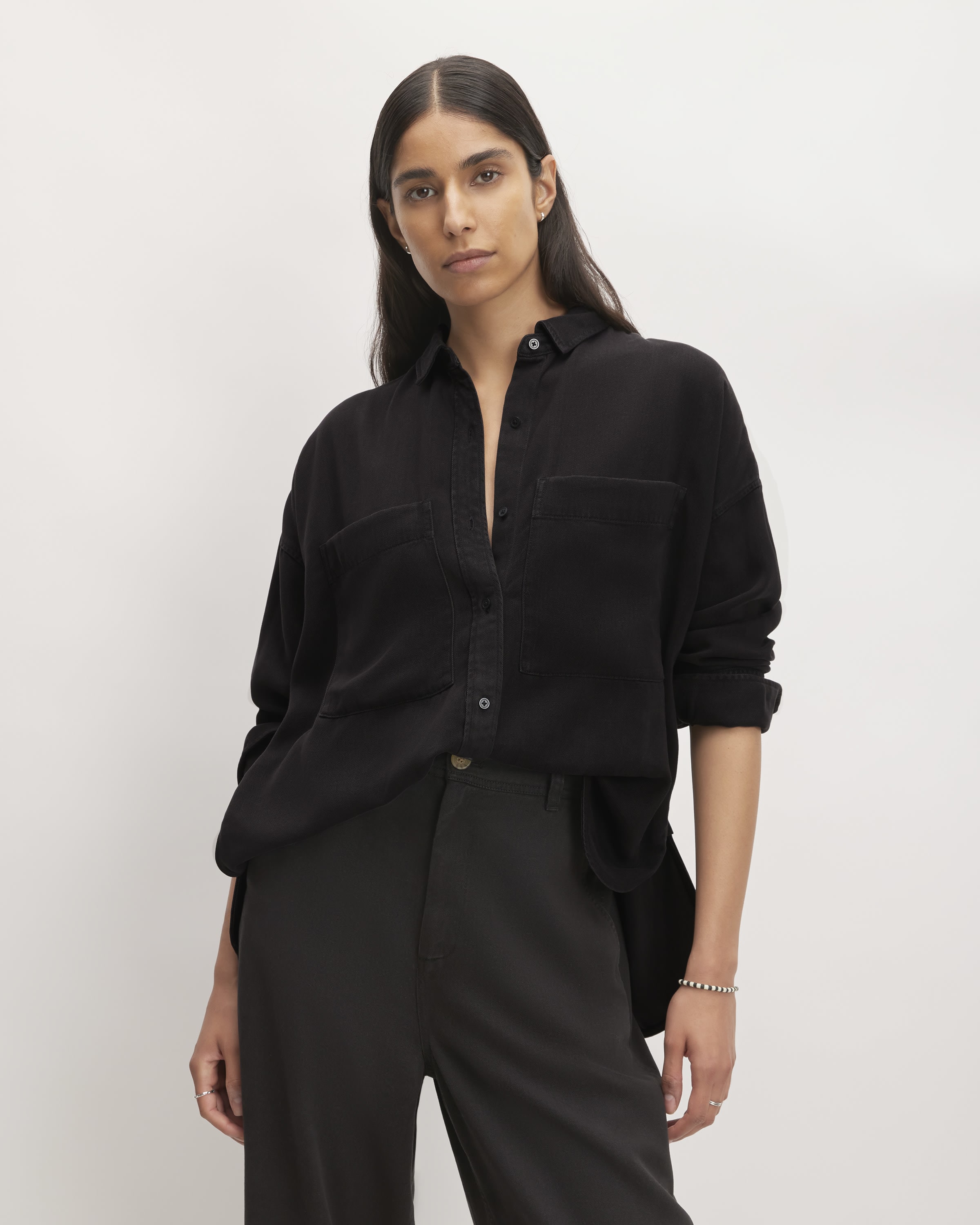 The TENCEL™ Boxy Shirt Black – Everlane