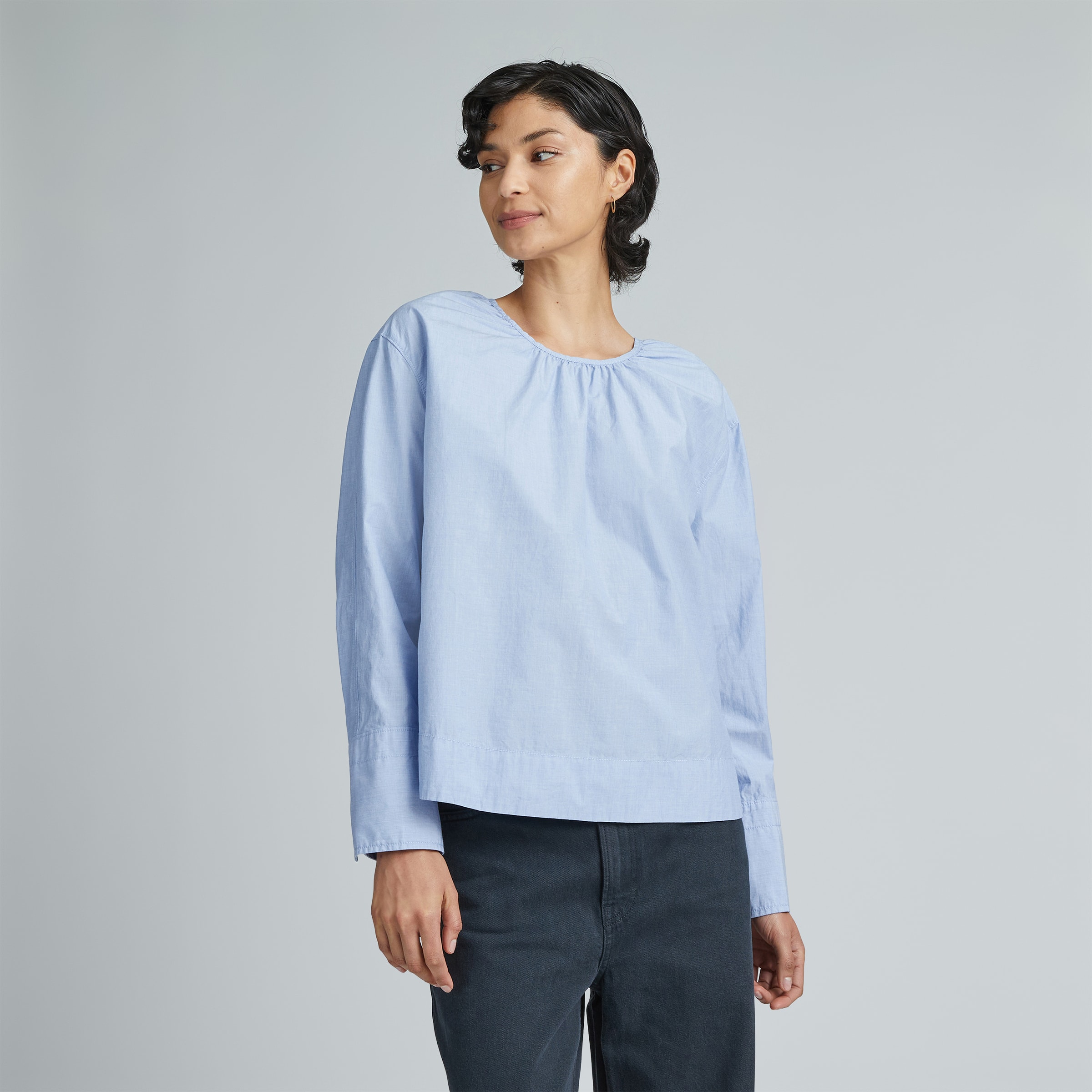 The Poplin Breeze Shirt Light Blue – Everlane