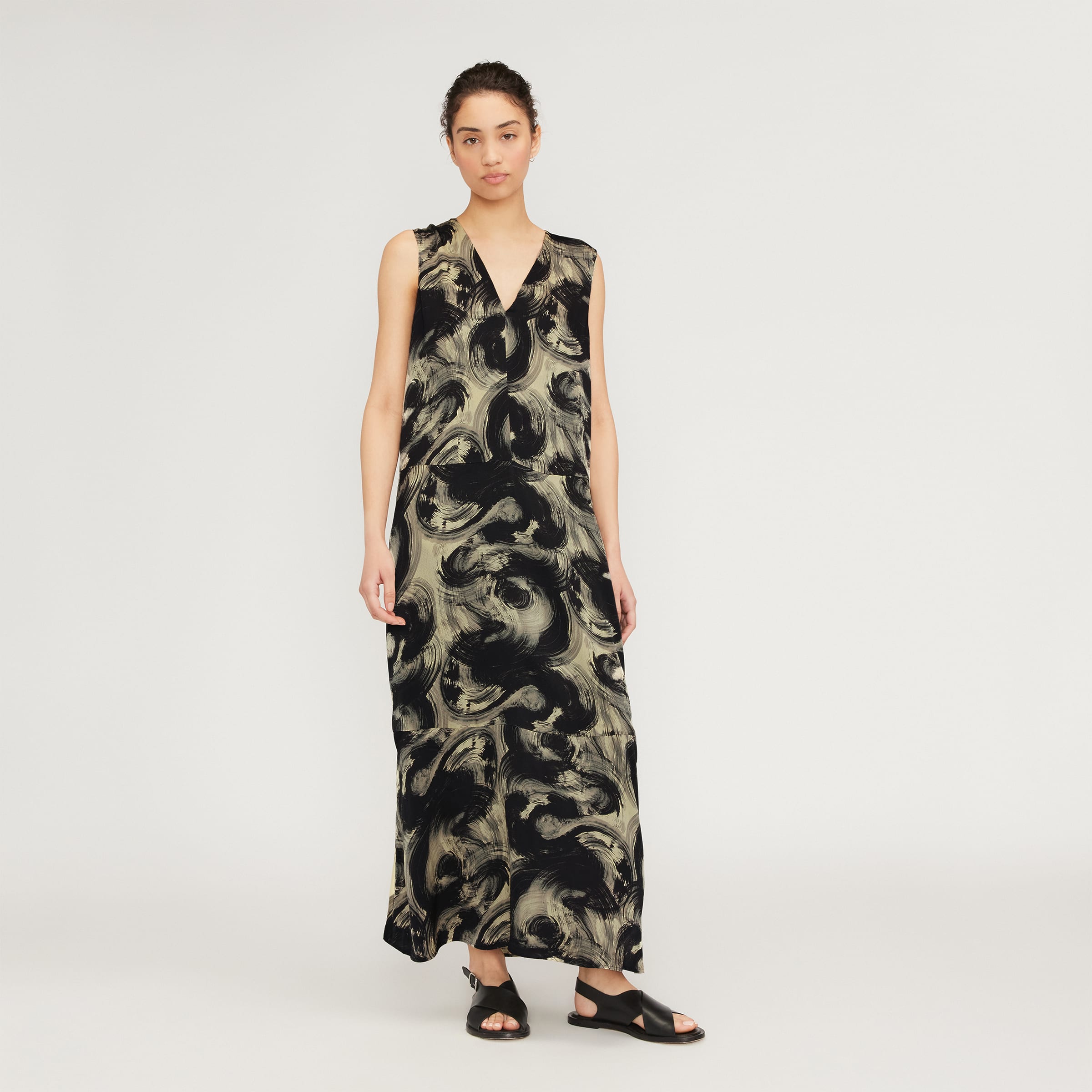 Floral Print Hammered Silk Midi Dress – Borrowed From