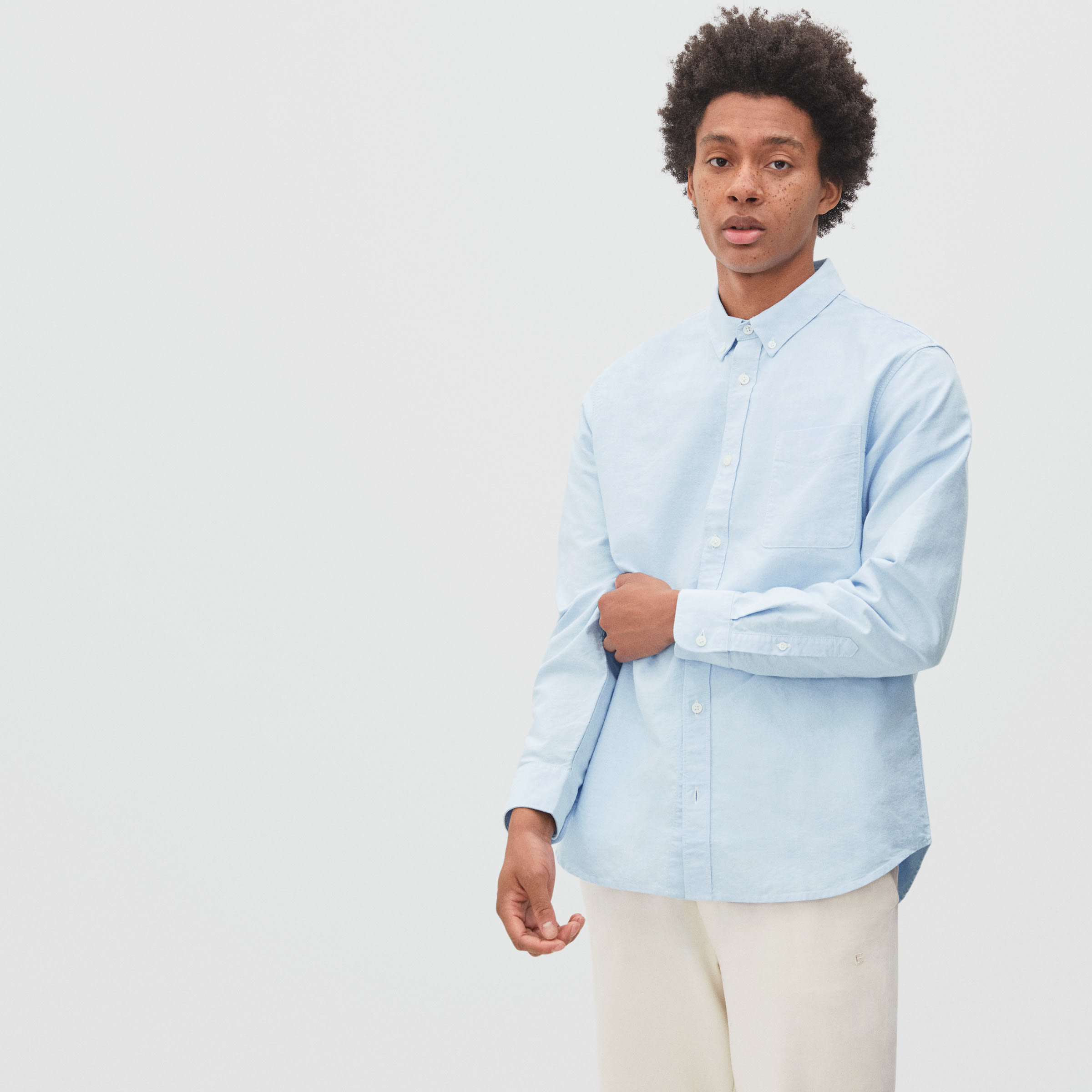 The Standard Fit Japanese Oxford Shirt | Uniform Light Blue – Everlane