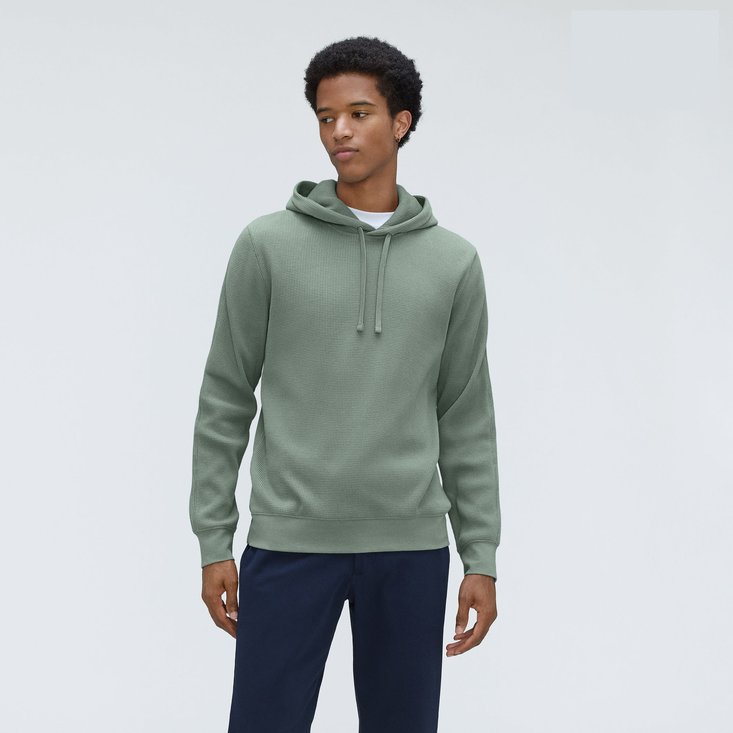 The Waffle-Knit Hoodie Lily Pad – Everlane