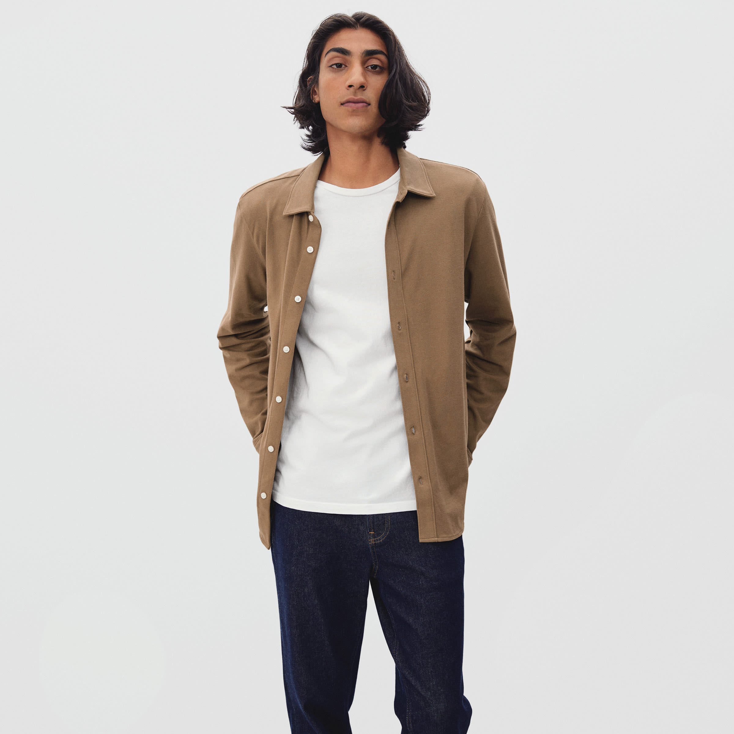 The Performance Button-Down Shirt Toasted Coconut – Everlane