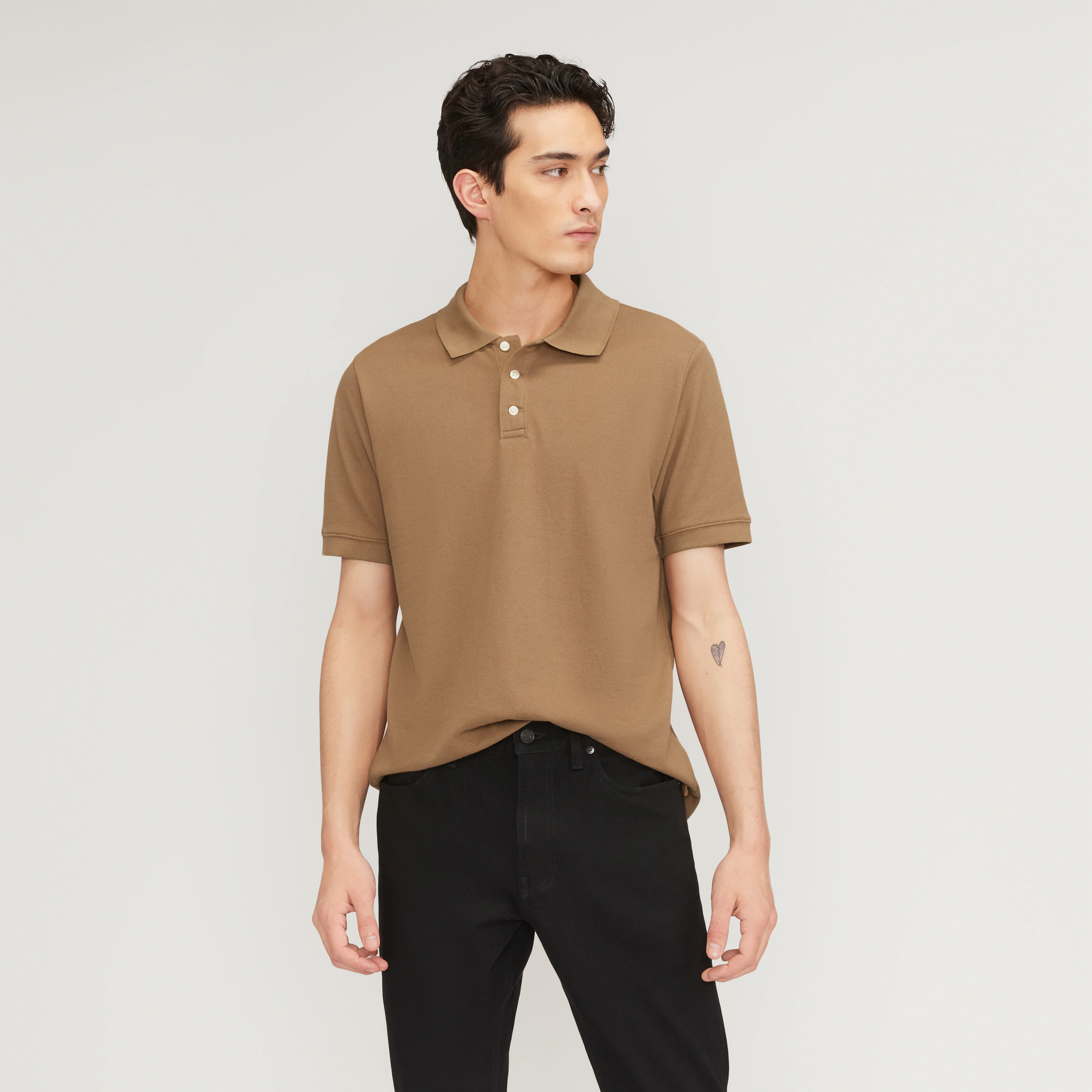 The Pique Polo Toasted Coconut – Everlane