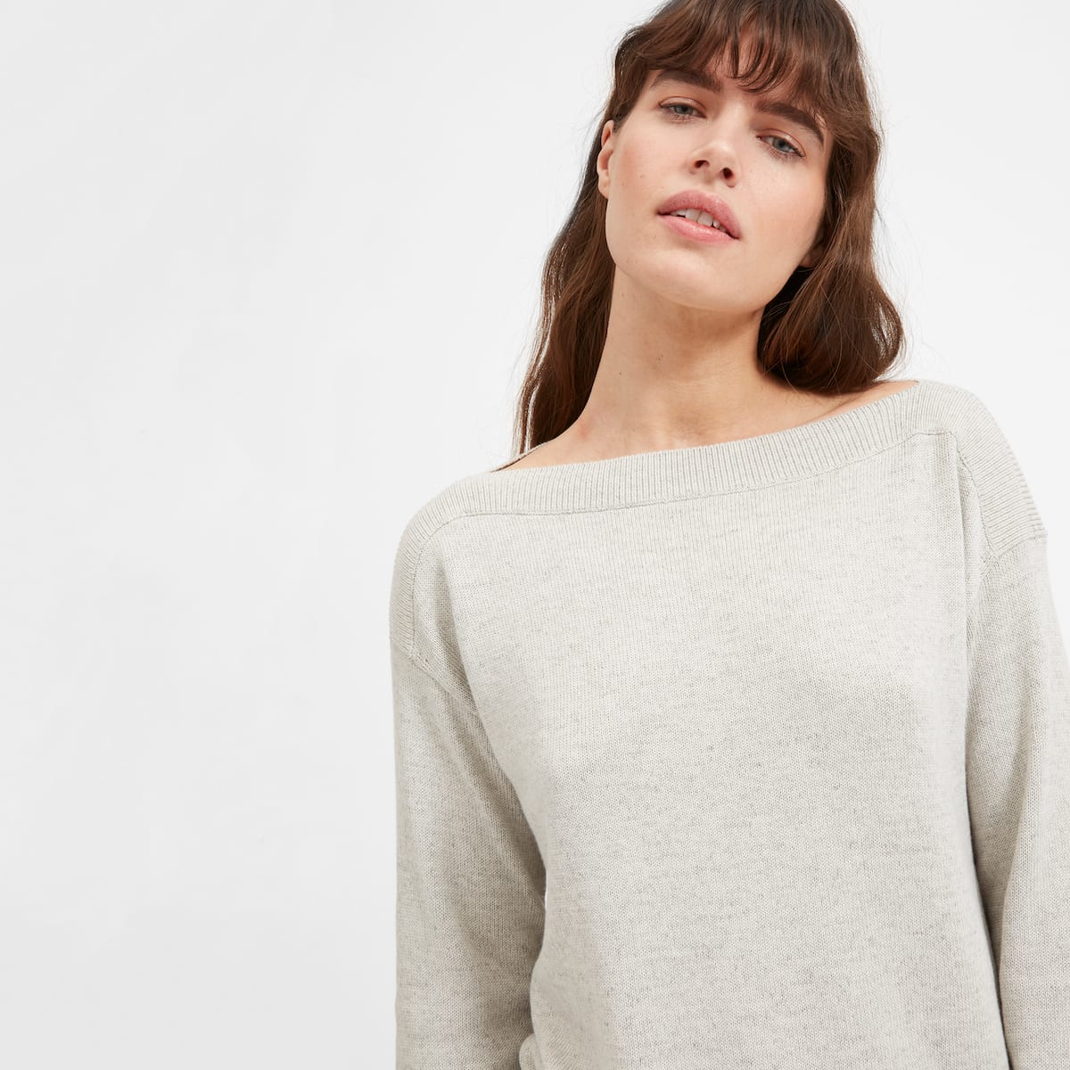 The Soft Cotton Boatneck Heathered Grey – Everlane