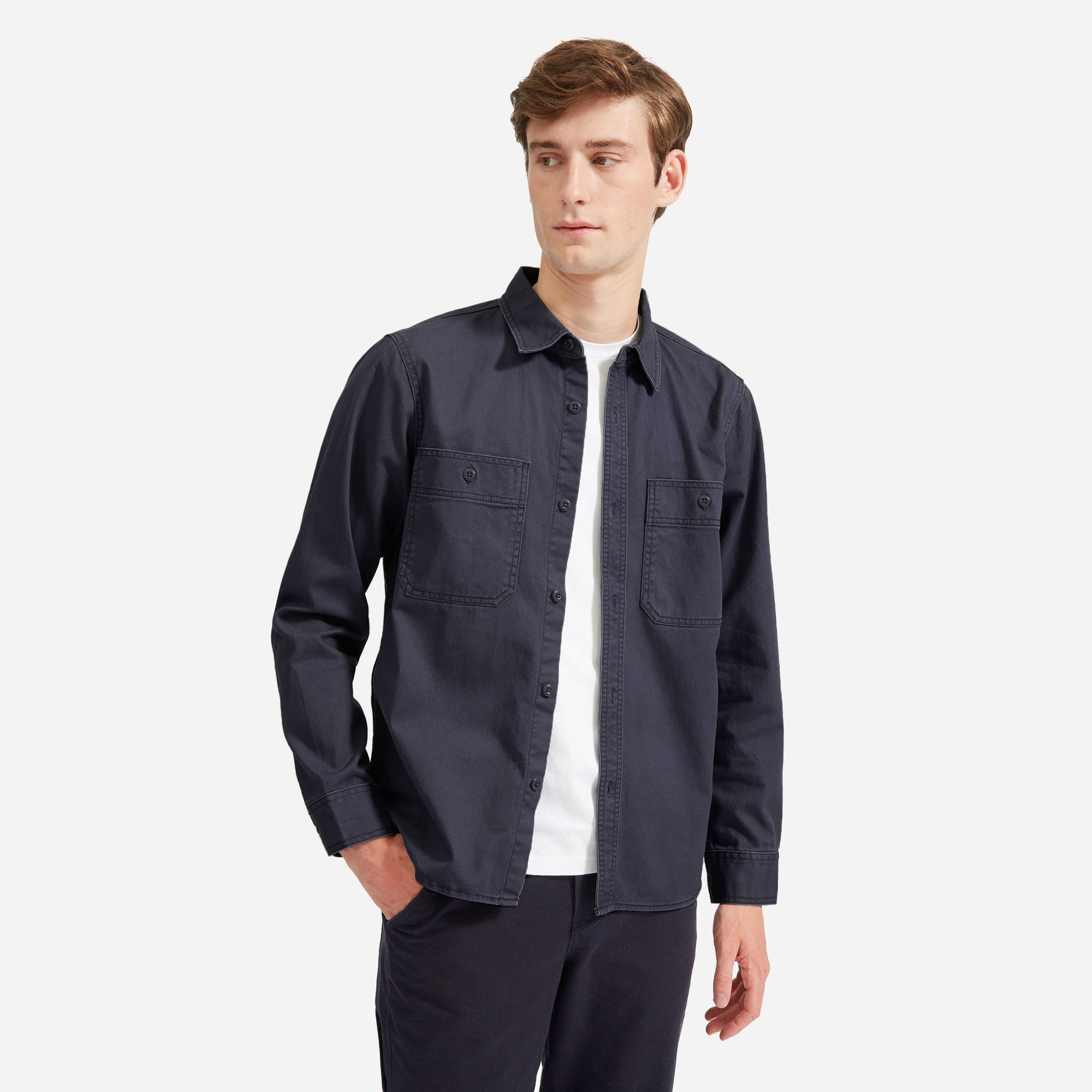 The Chore Overshirt Dark Navy – Everlane