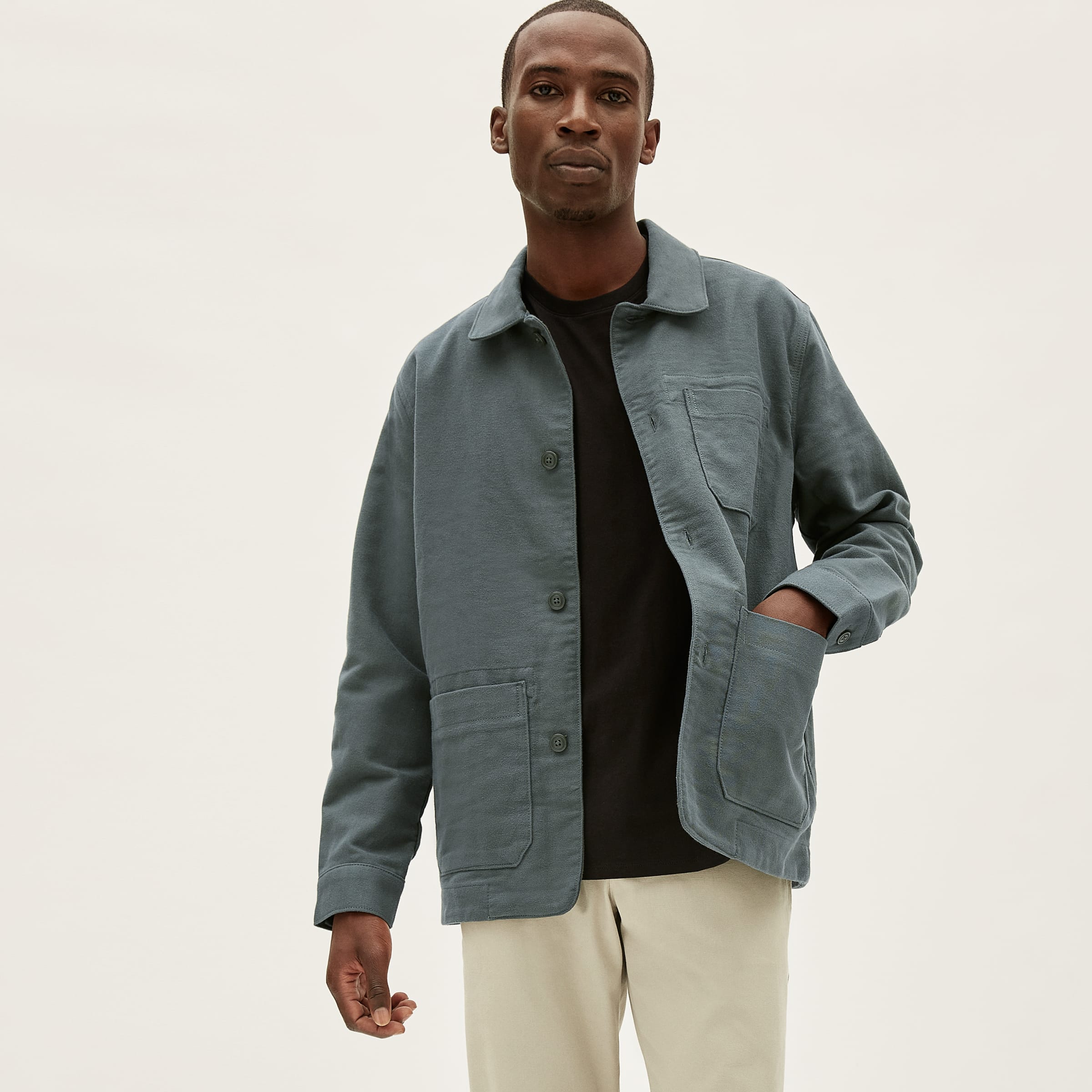 The Flannel Chore Jacket Pine – Everlane