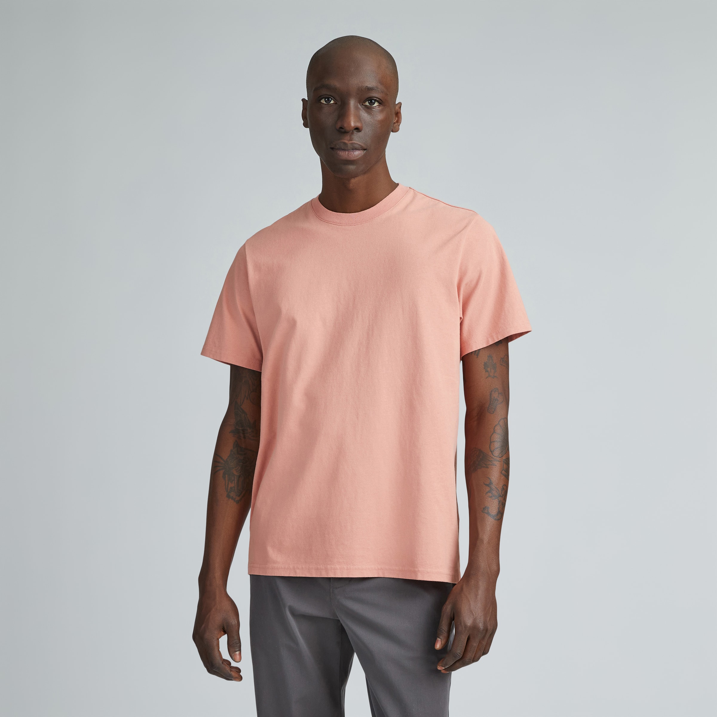 The Premium-Weight Relaxed Crew | Uniform Light Rose – Everlane