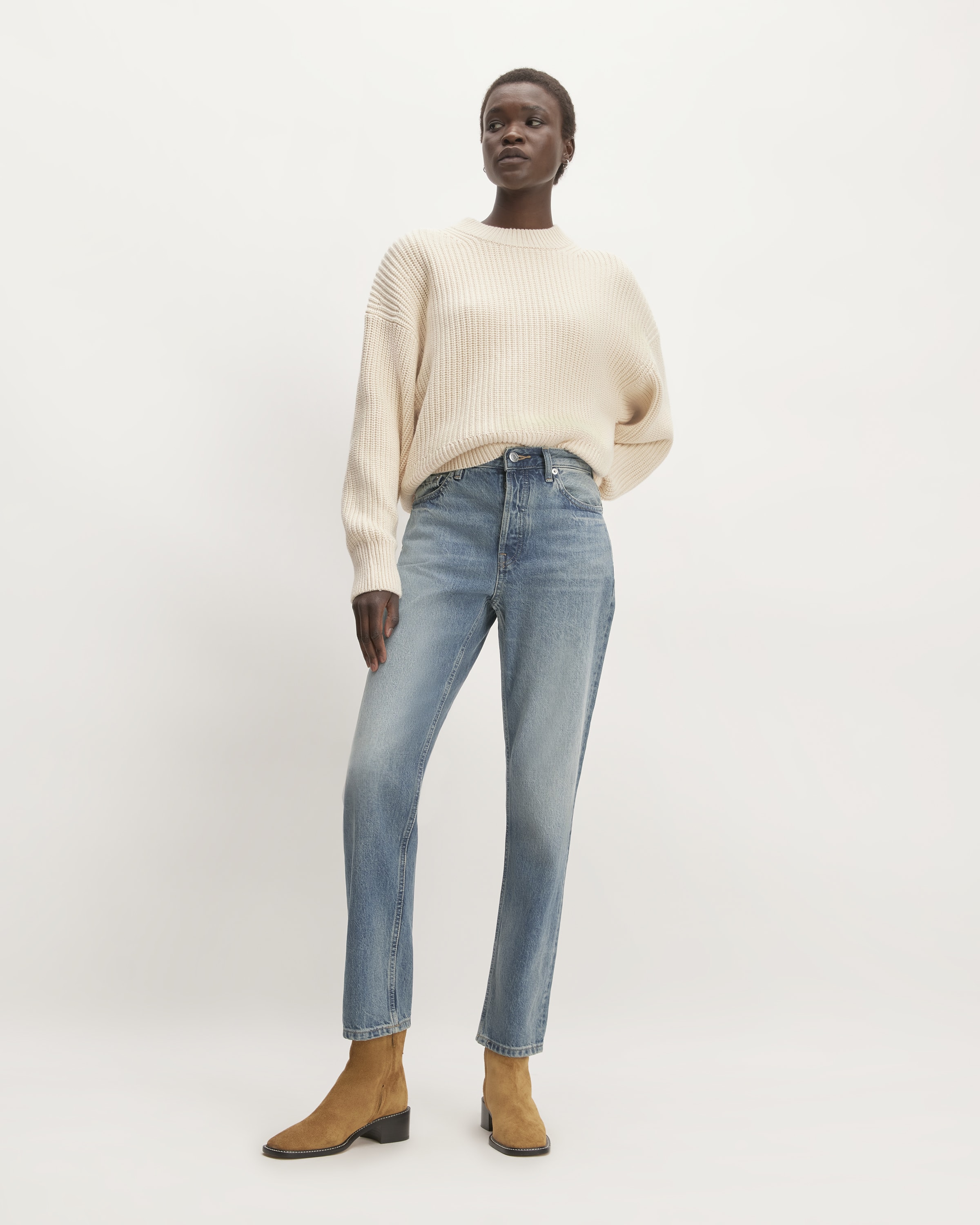 Everlane - NWT deals The High Rise Cheeky Straight Ankle Crop Jean Sz 27