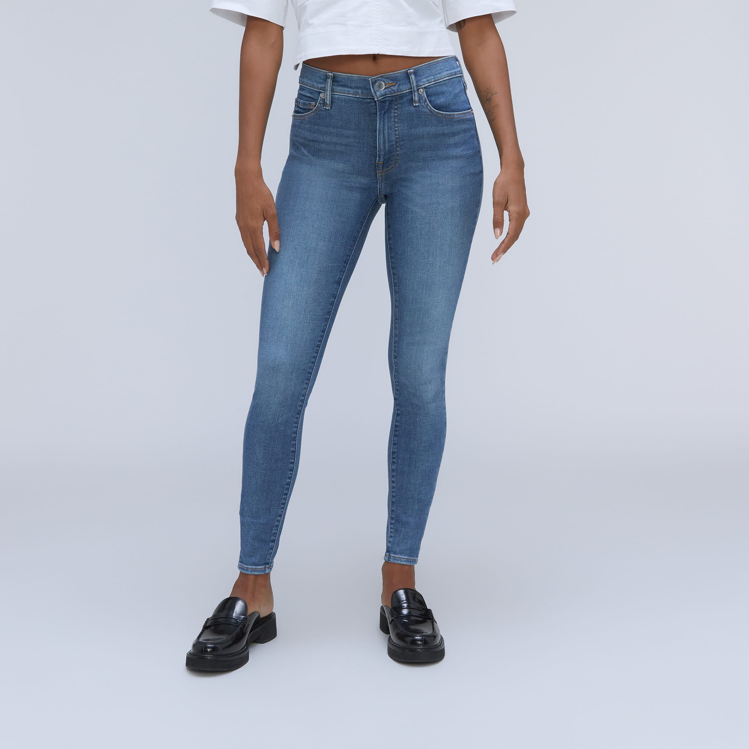 Everlane high store rise skinny jeans