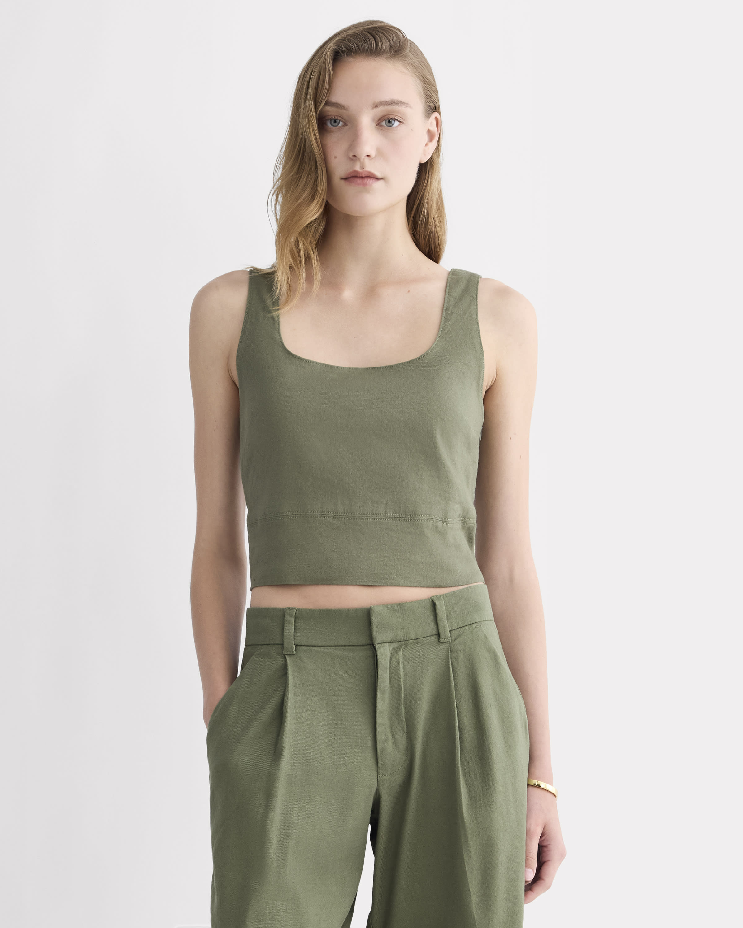 stjerneborg ステルネボリ Linen tank top Nina linen tank top – Unique Boutique Waterloo