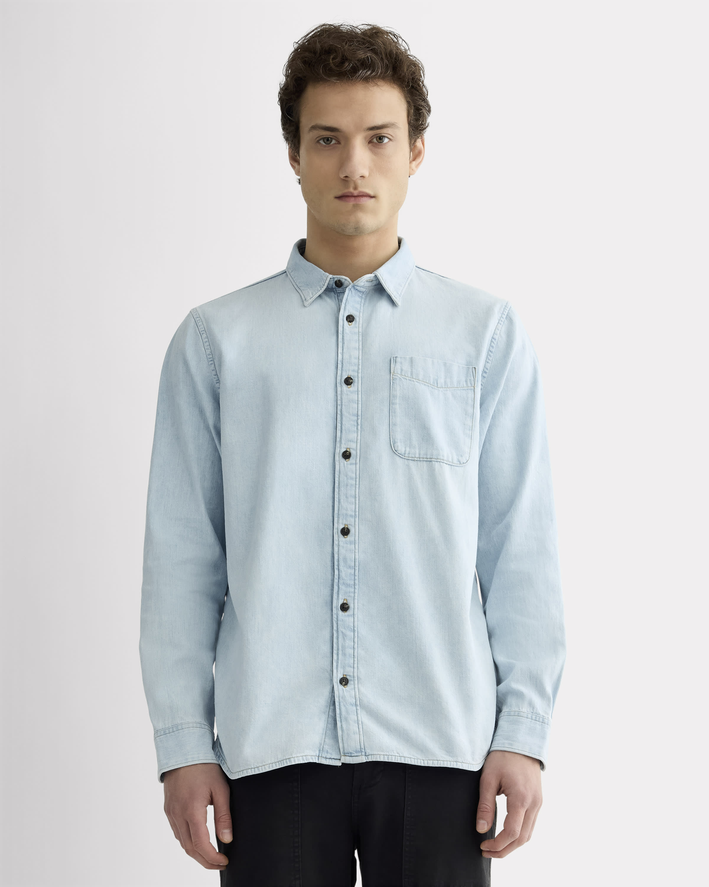 The Denim Shirt Light Indigo – Everlane The Denim Shirt Light Indigo – Everlane