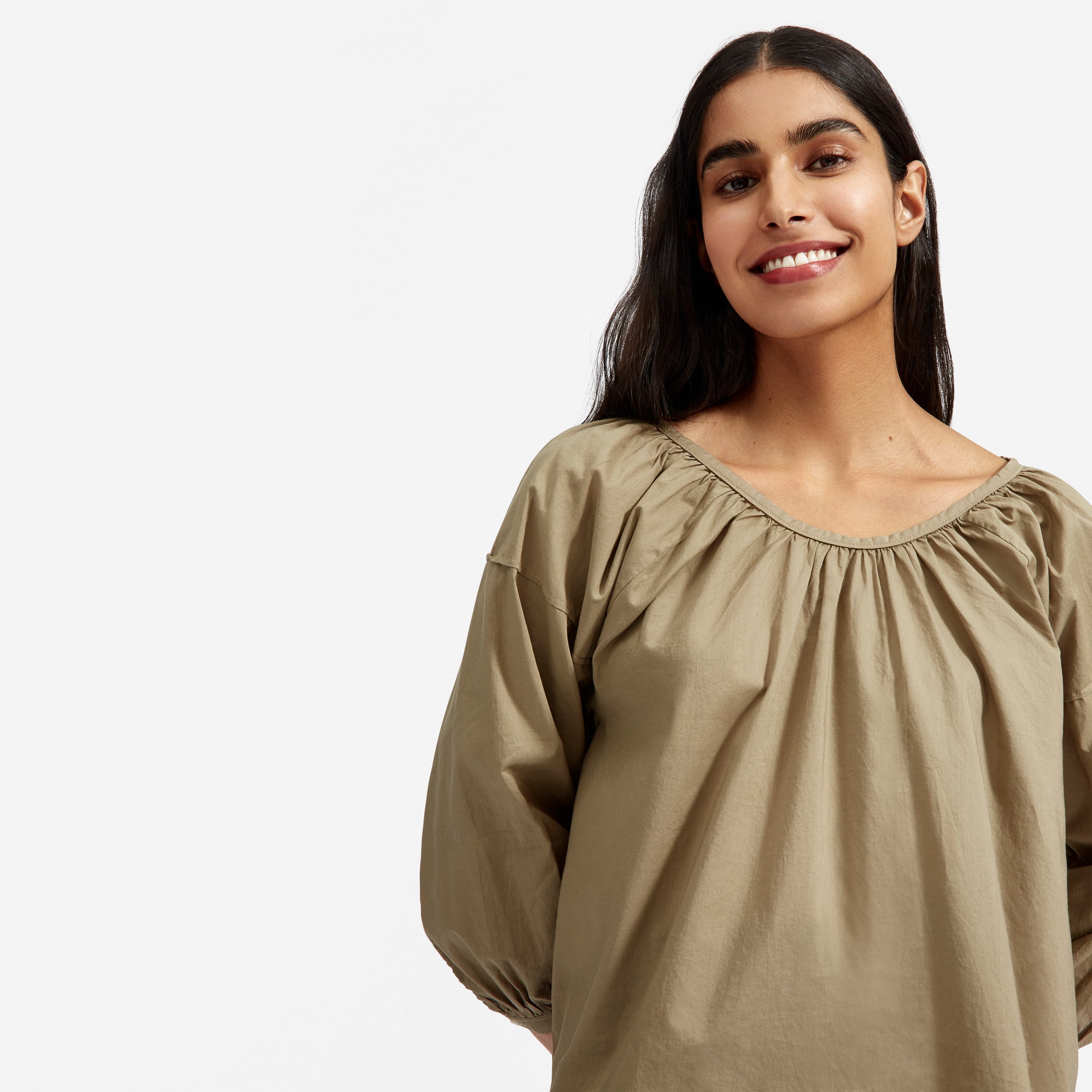 Everlane air hot sale ruched blouse