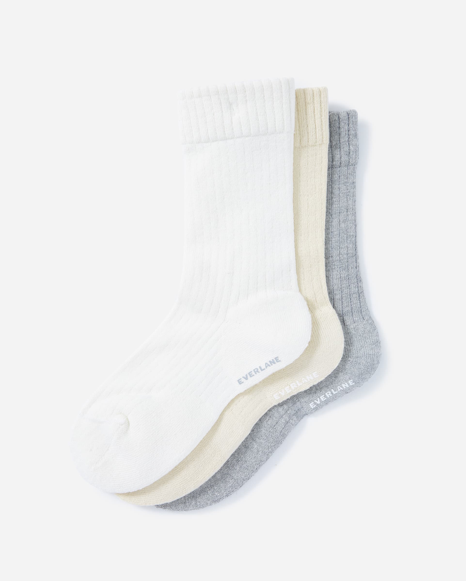 Image of The Organic Cotton Ribbed Crew Sock 3-Pack