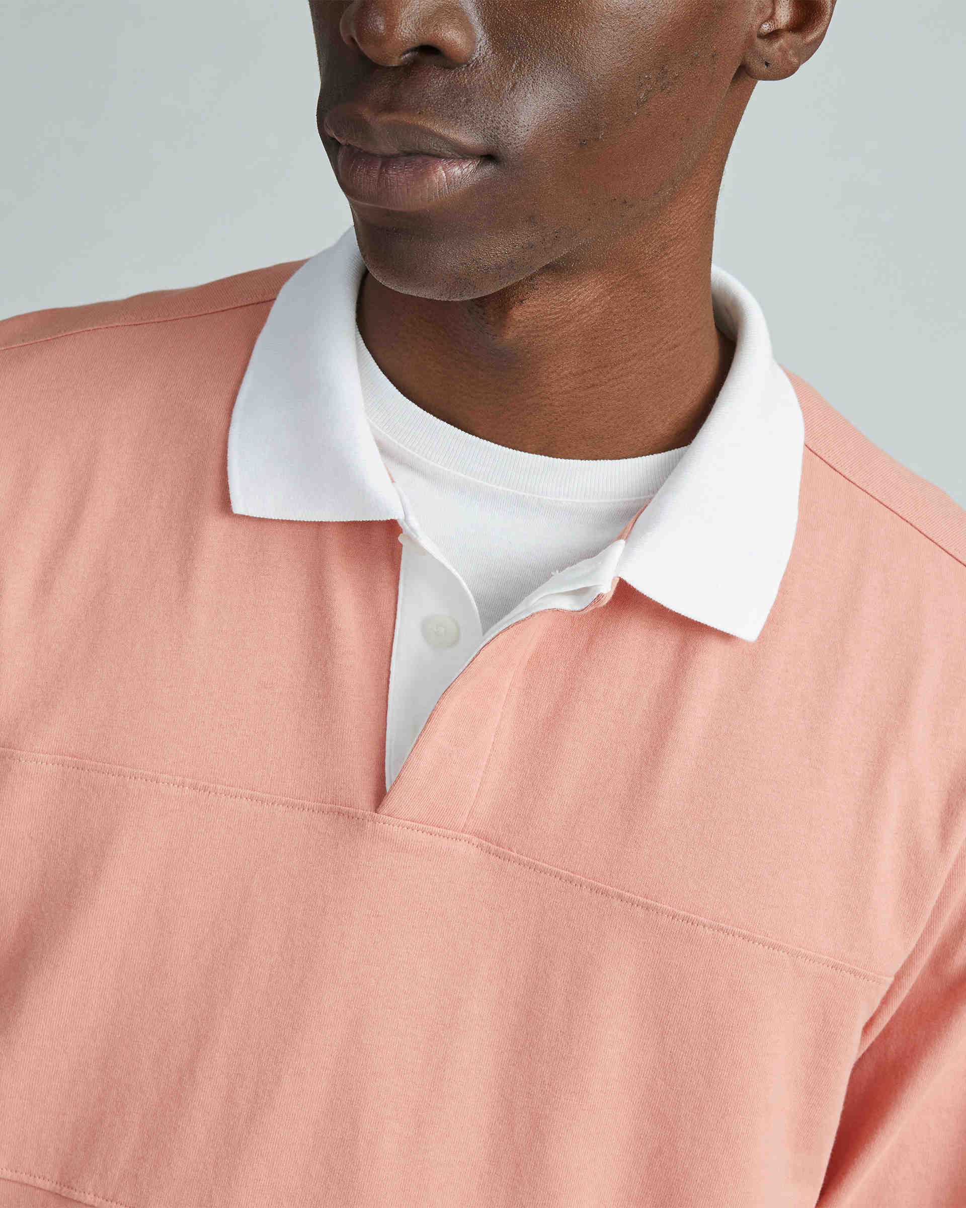 The Premium-Weight Rugby Shirt Light Rose – Everlane