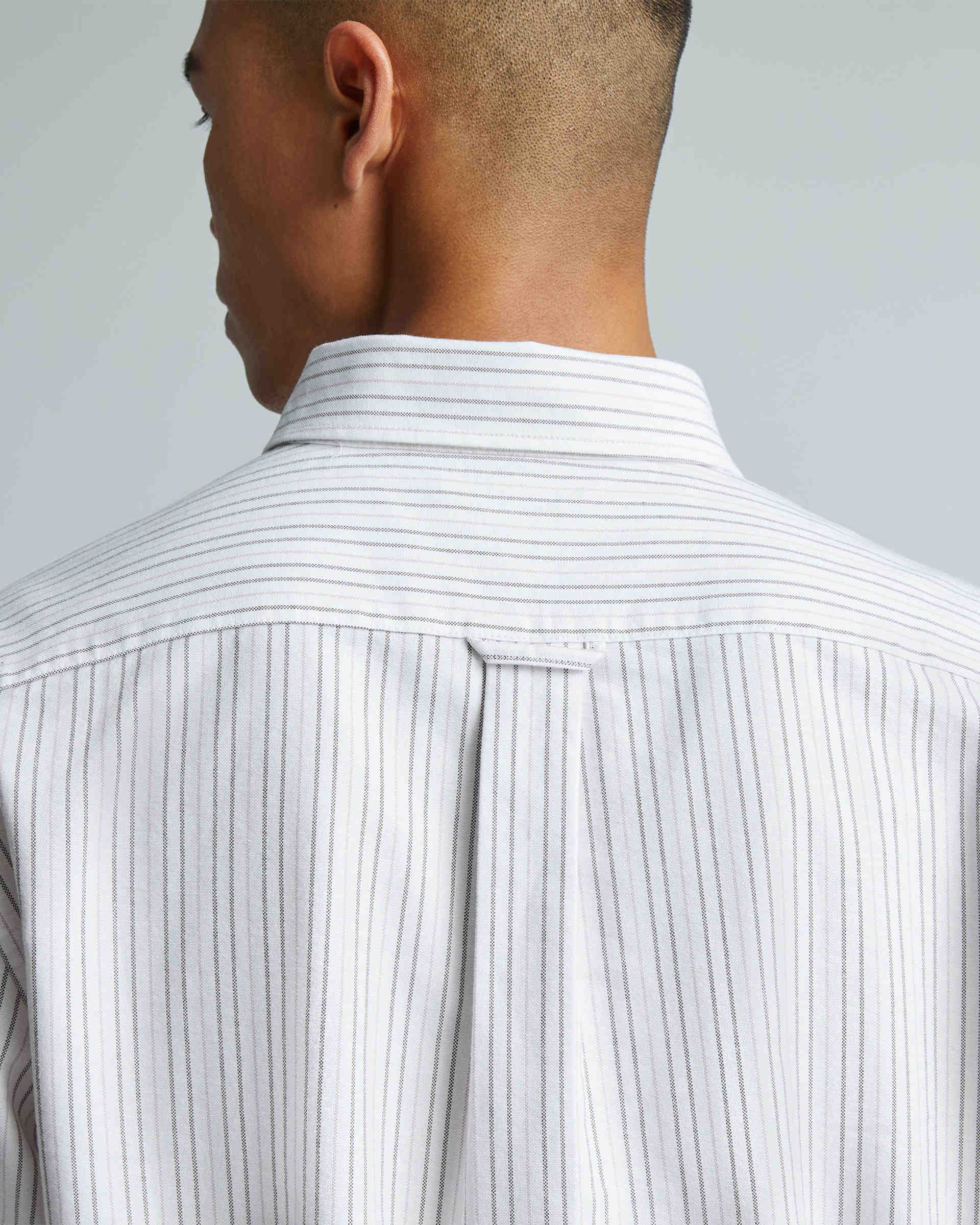 The Organic Oxford Shirt Canvas / Mauve / Chocolate Everlane