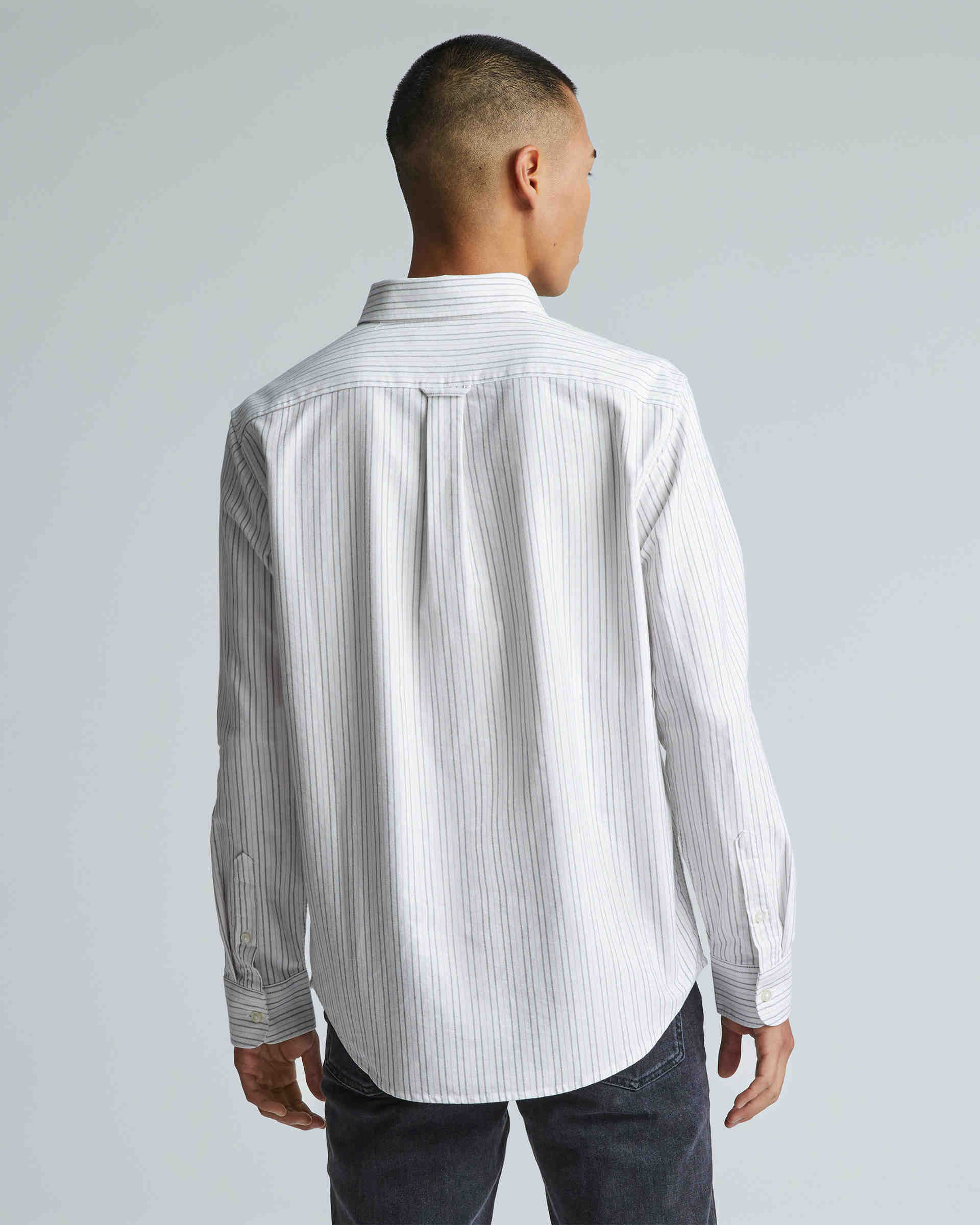 The Organic Oxford Shirt Canvas / Mauve / Chocolate Everlane