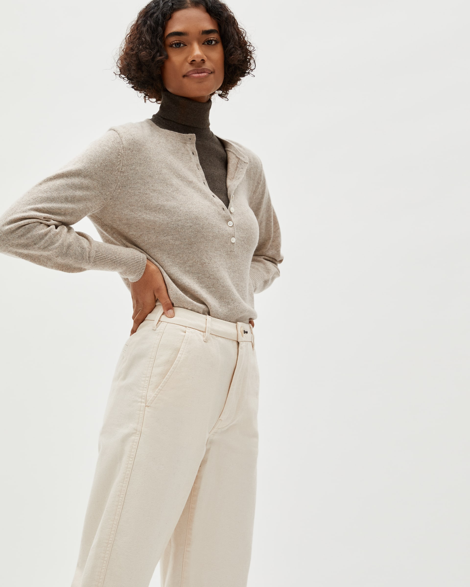 The Cashmere Henley Oatmeal – Everlane