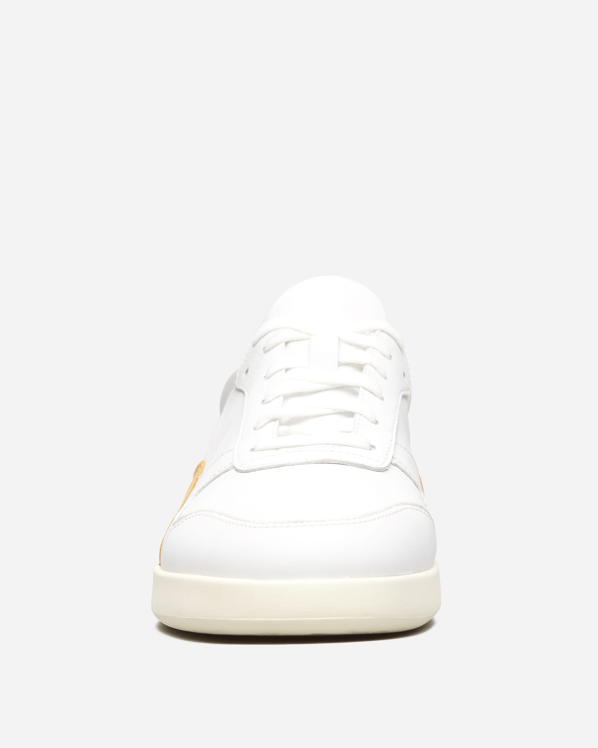 The ReLeather® Court Sneaker White / Mustard Everlane