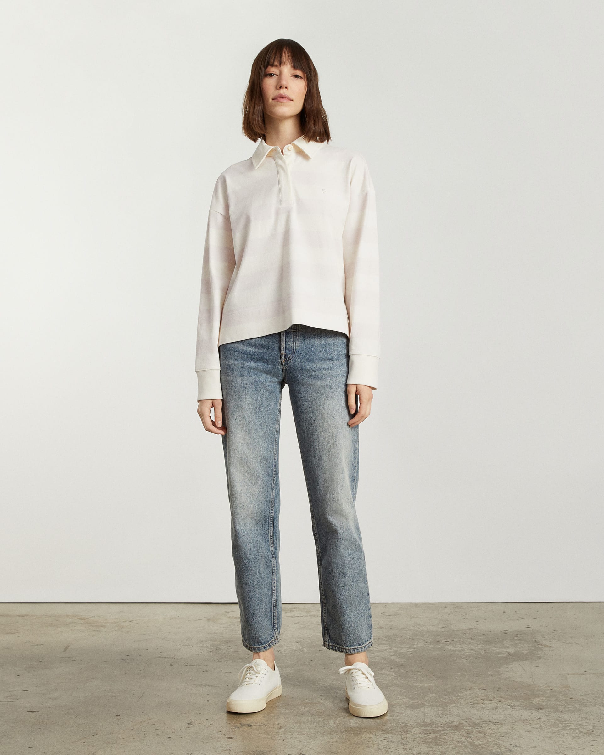 The Premium-Weight Rugby Shirt Pale Orchid / Canvas – Everlane