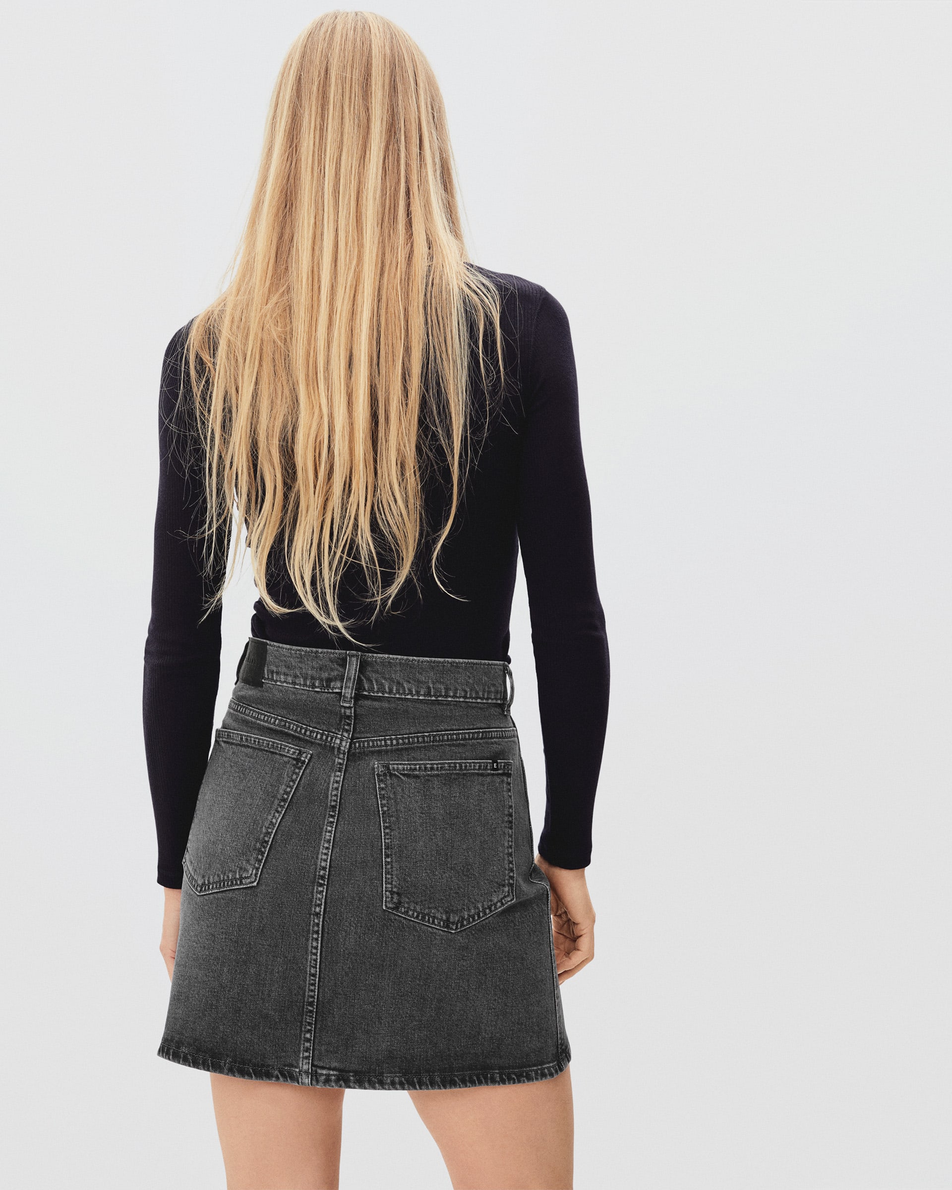 The Way-High Jean Skirt Washed Charcoal – Everlane