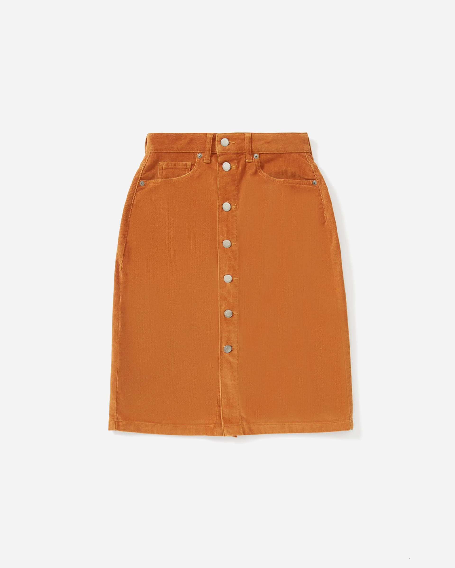 The Button-Front Corduroy Skirt Acorn – Everlane