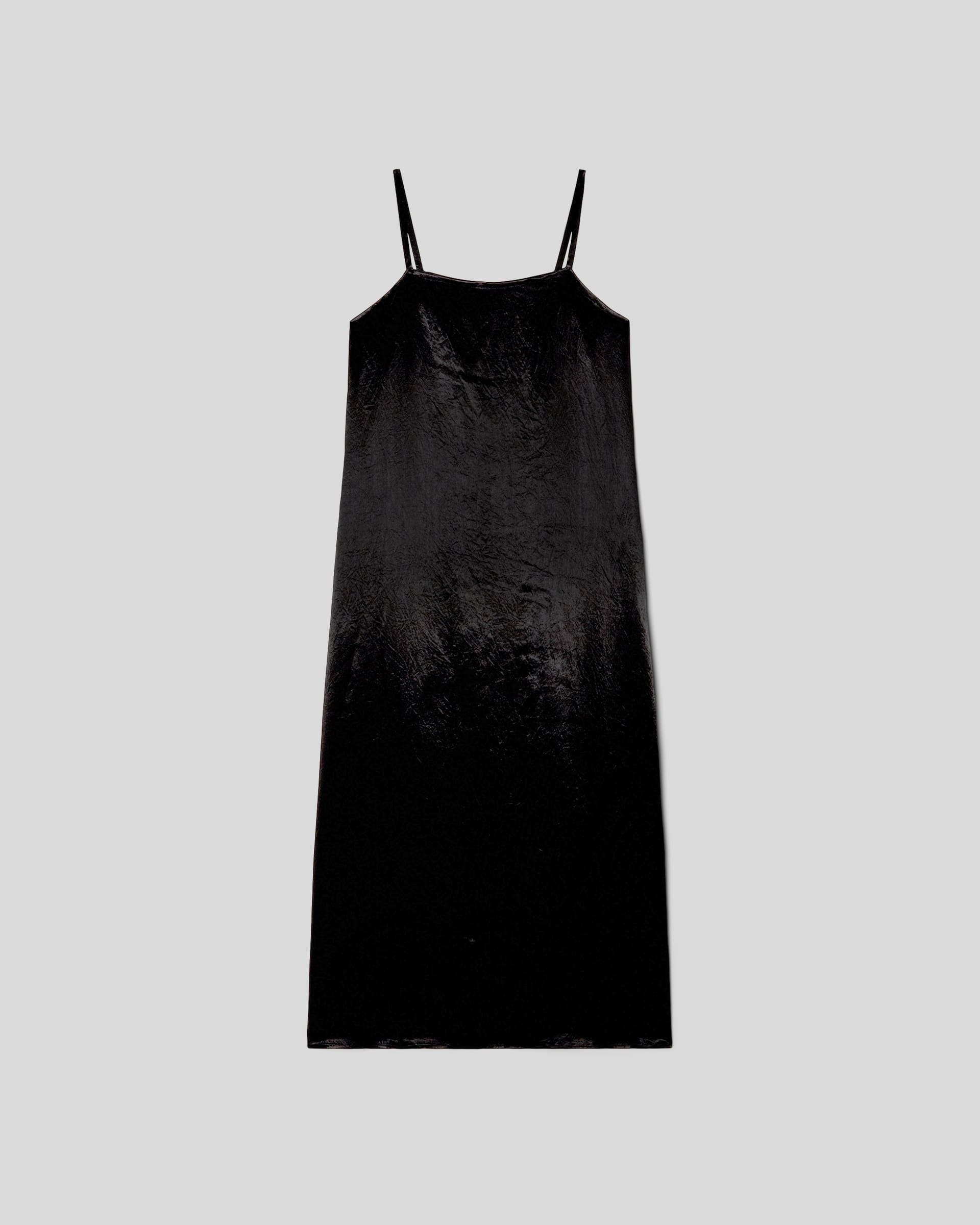 The Satin SquareNeck Slip Dress Black Everlane