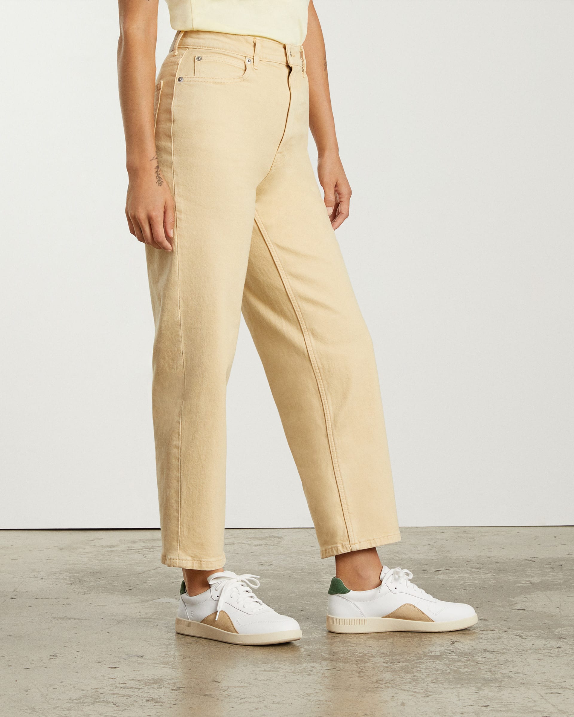 The ReLeather® Court Sneaker Canvas / Green Everlane