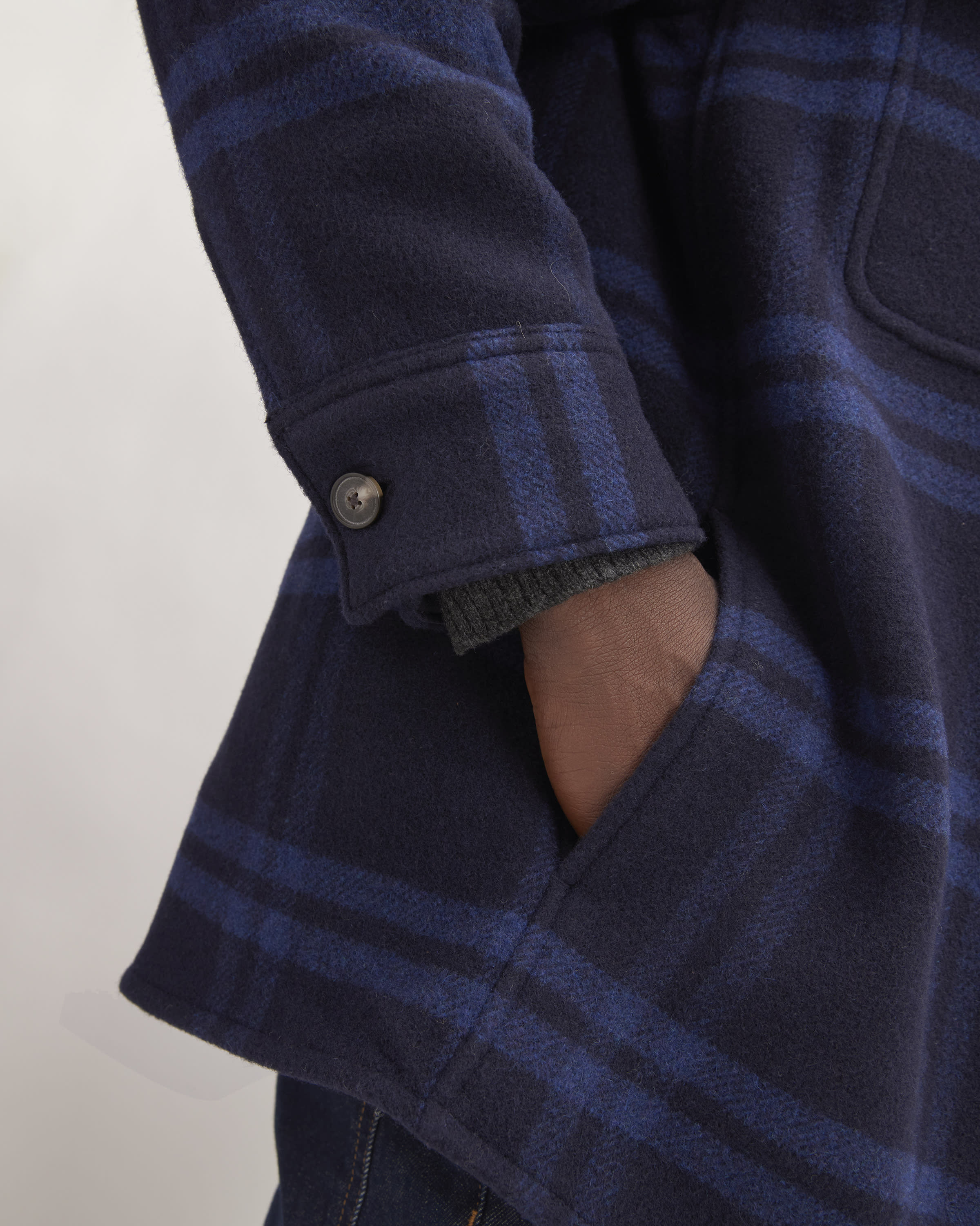 The ReWool® Oversized Shirt Jacket Blue / Navy Everlane