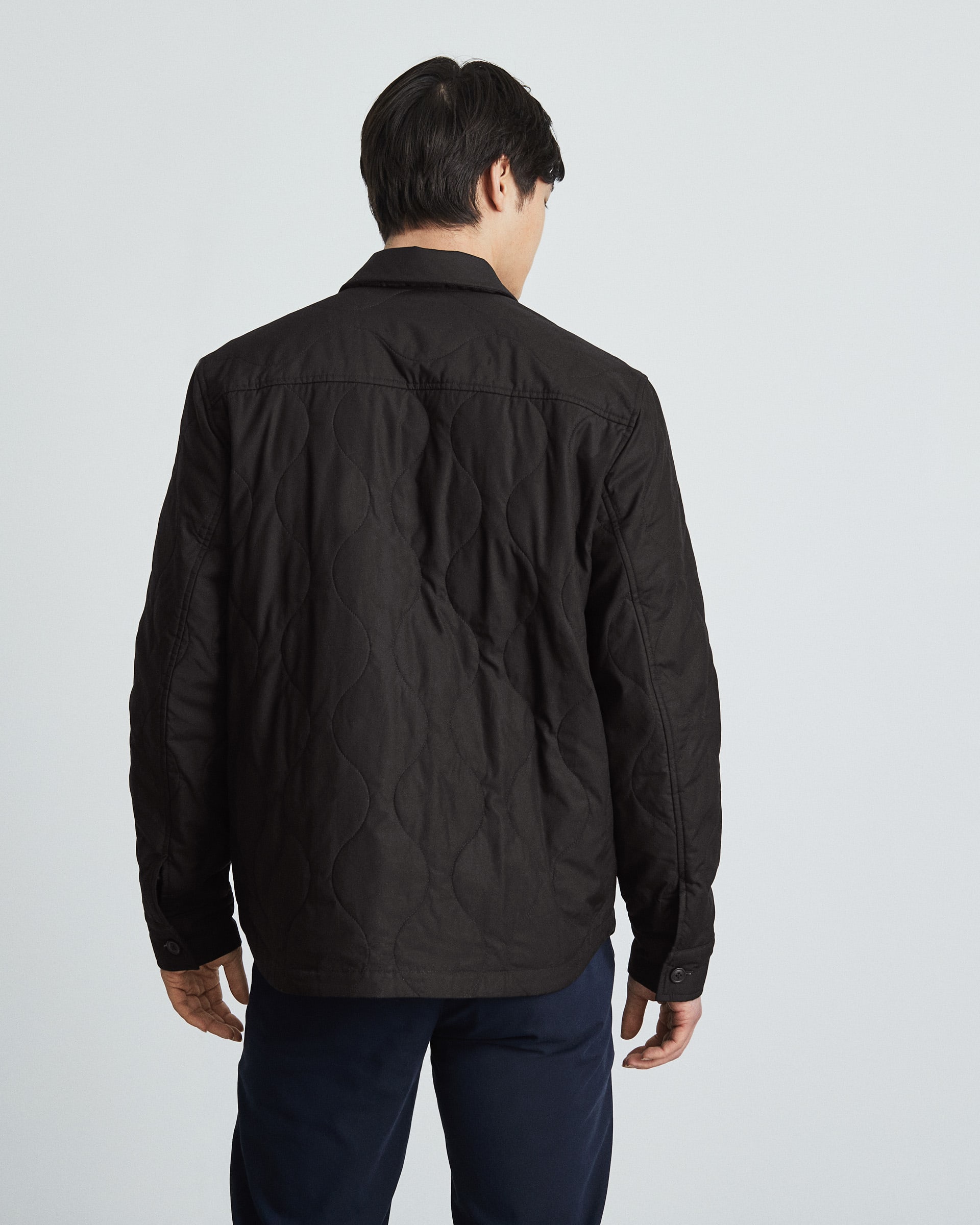 The ReNew Quilted Liner Jacket Black Everlane