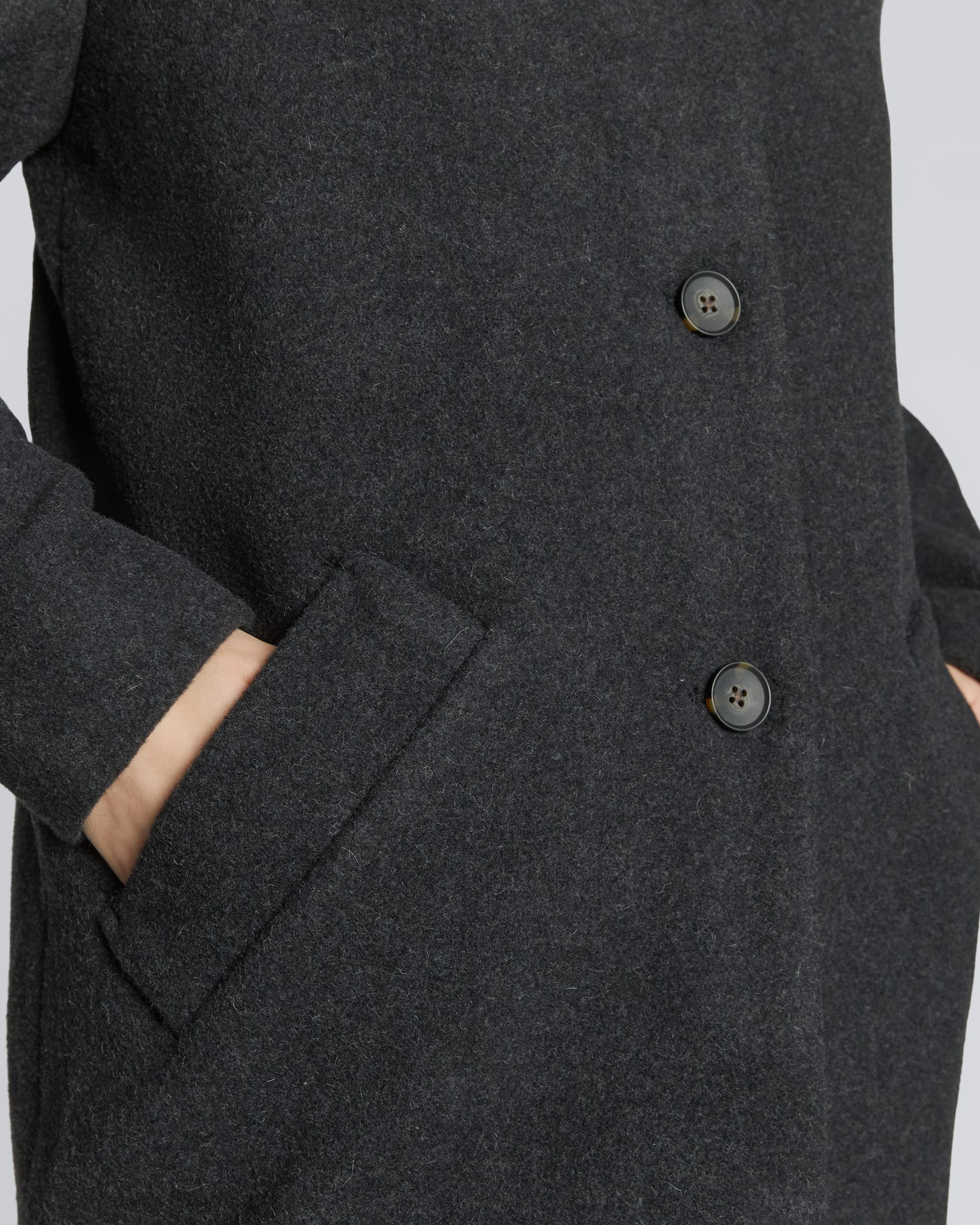 The Italian ReWool® Cocoon Coat Heathered Black – Everlane