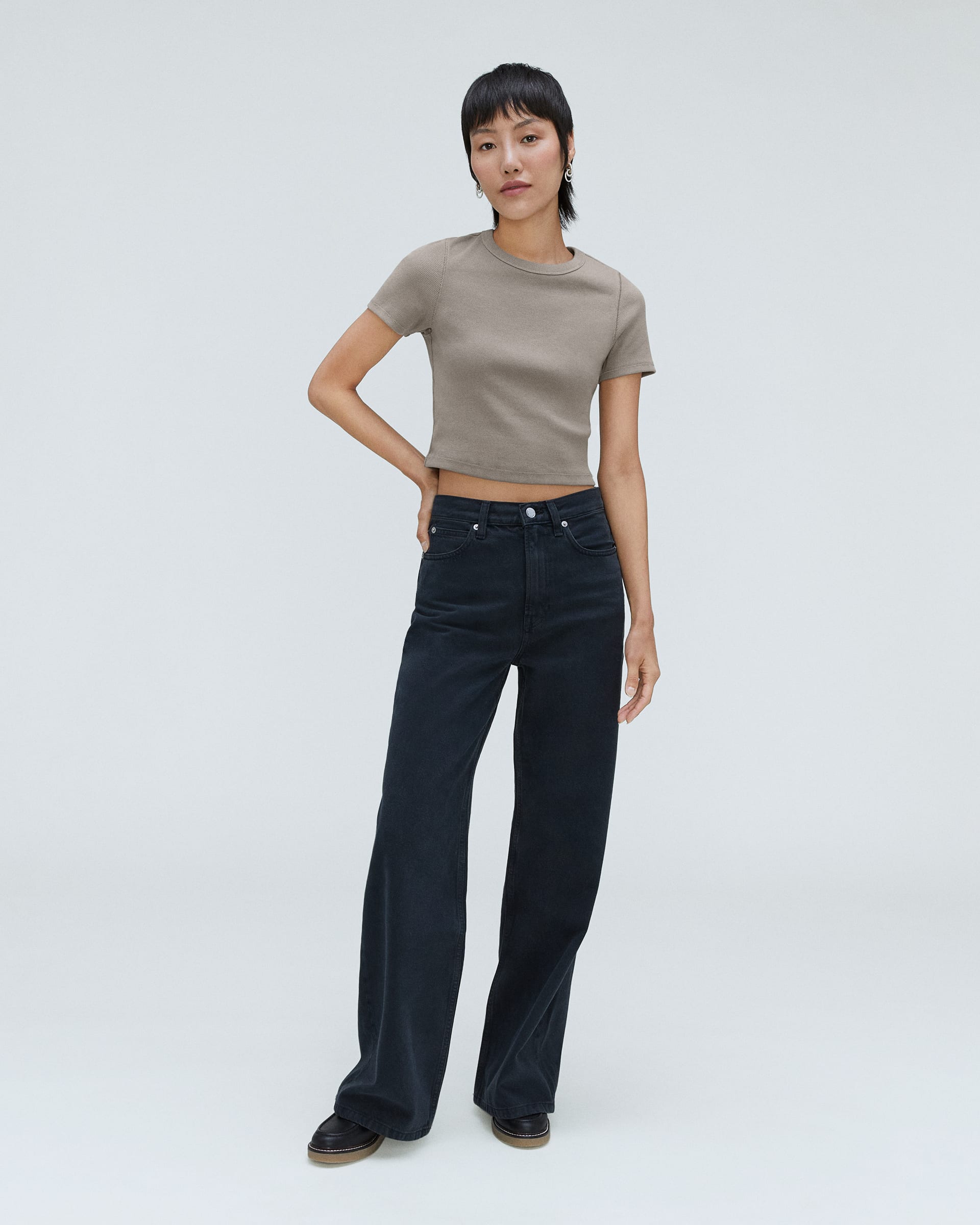 The Ribbed Baby Tee Clay – Everlane