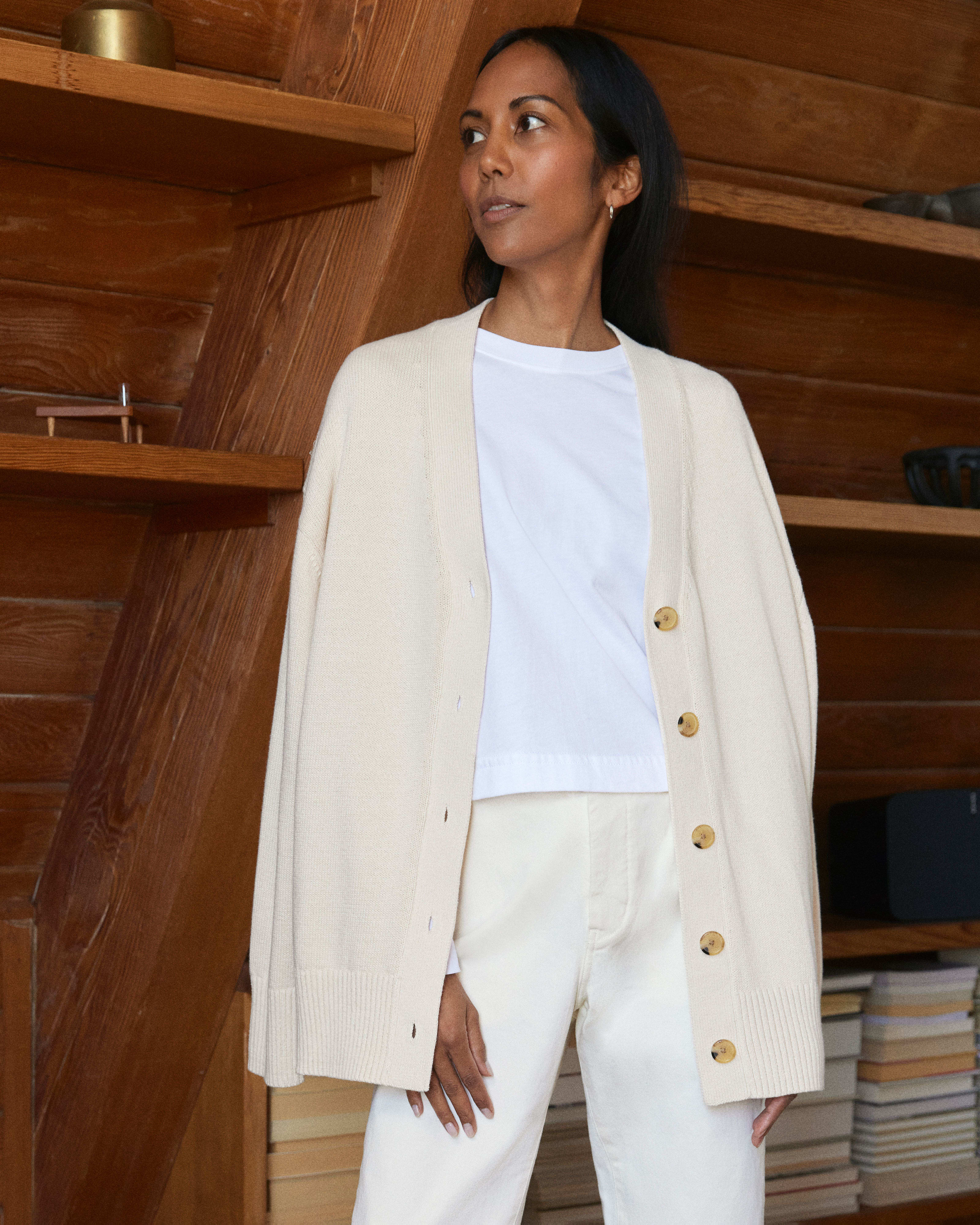 The Organic Cotton Cardigan Canvas Everlane