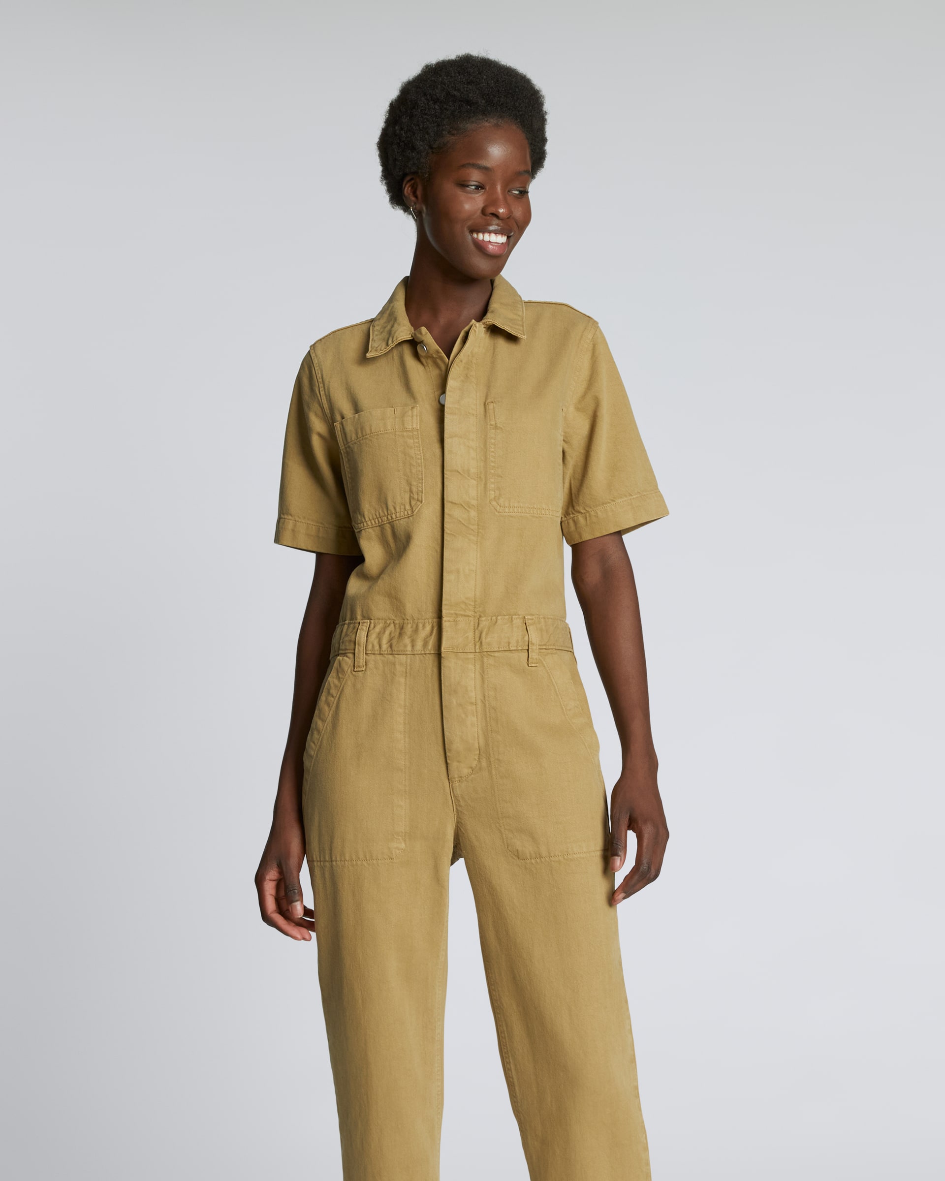 The Supersoft Jean Coverall Spring Fennel – Everlane