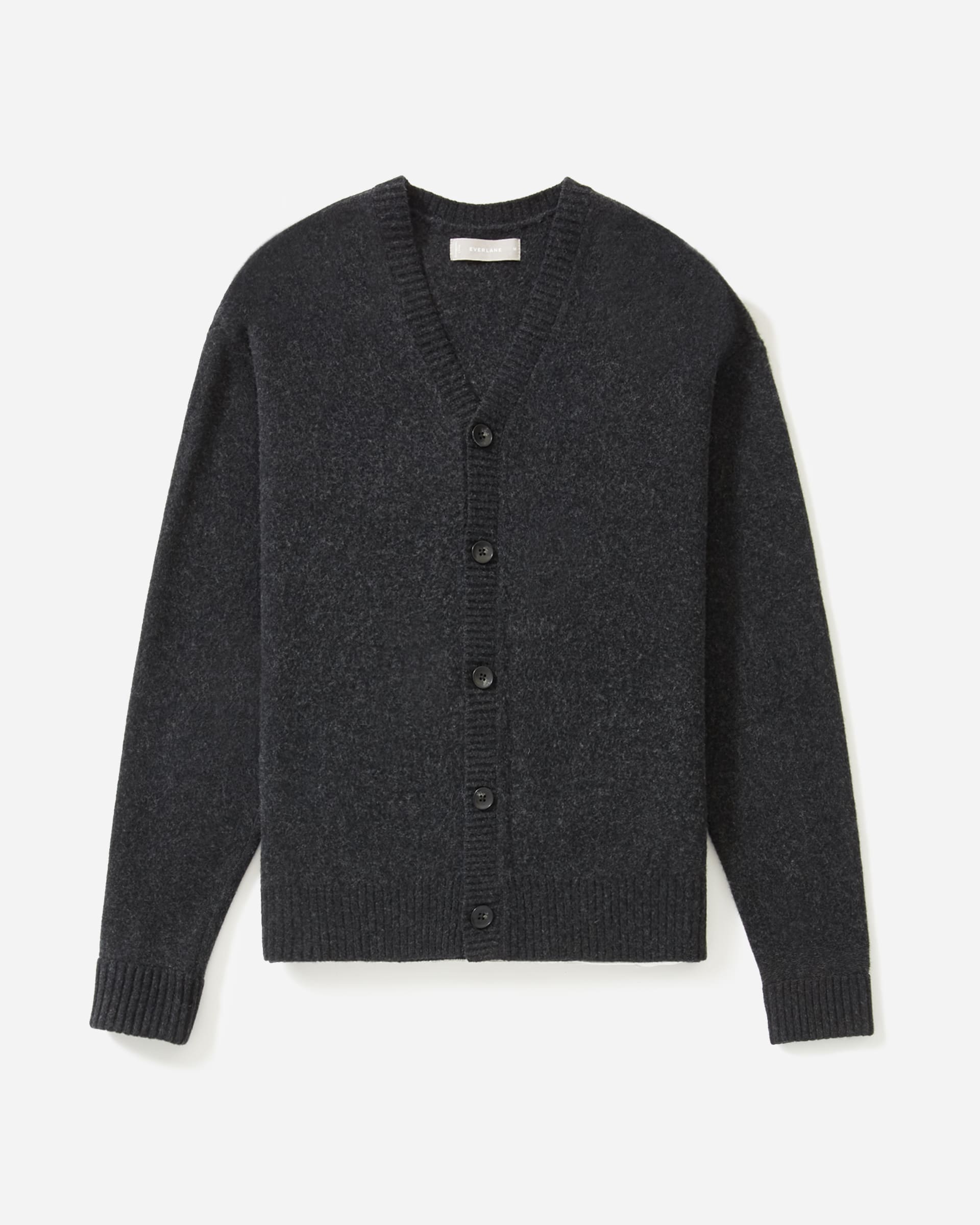 The Felted Merino Cardigan Charcoal Everlane