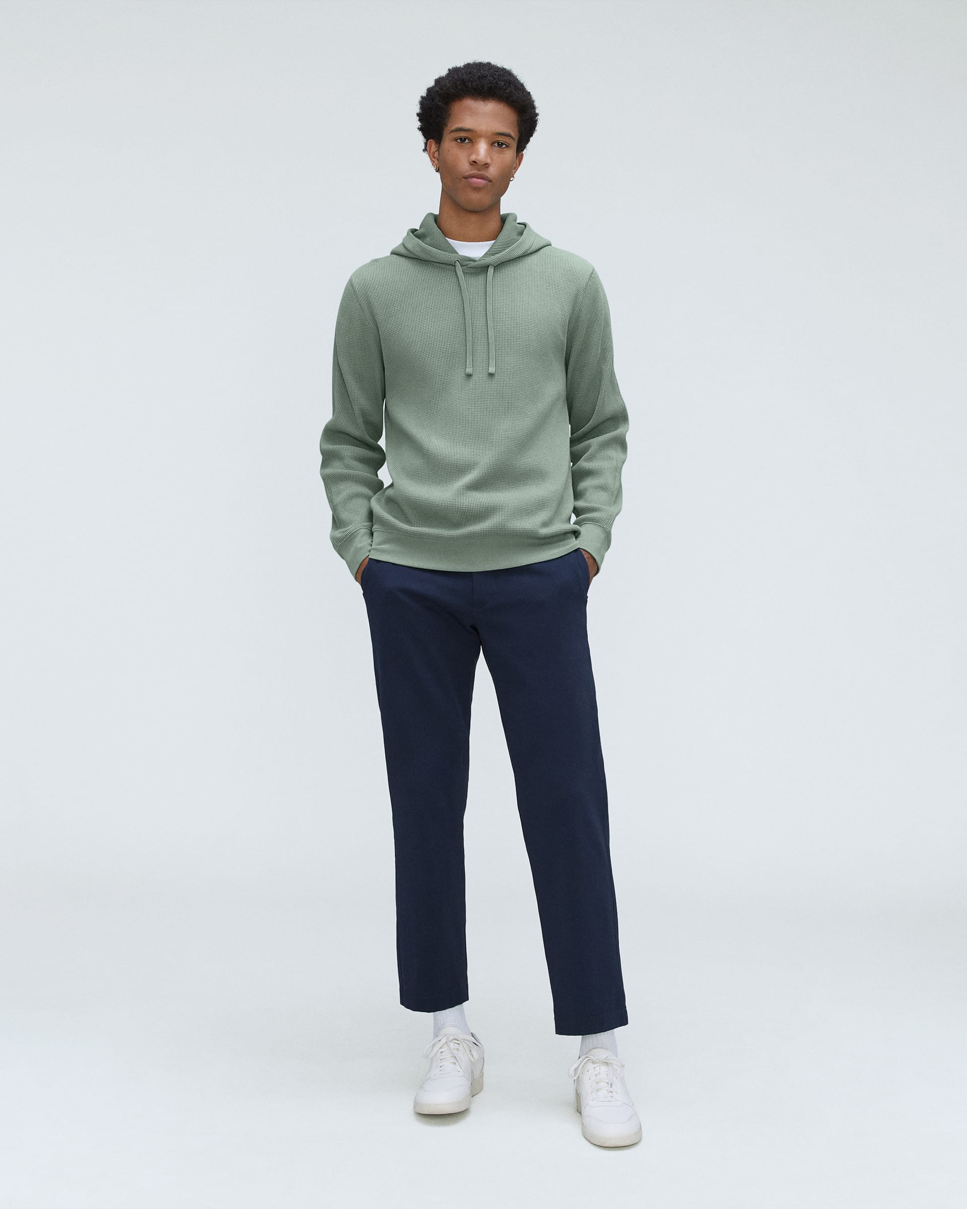 The Waffle-Knit Hoodie Lily Pad – Everlane