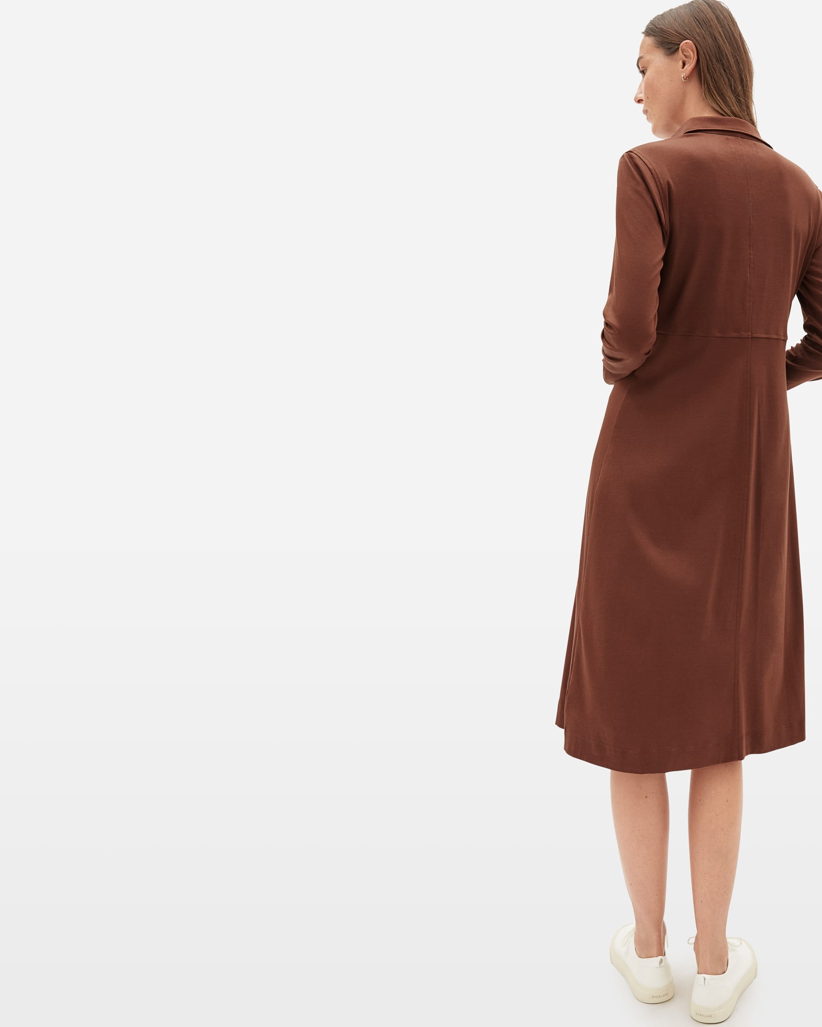 The Luxe Cotton Shirtdress Rosewood – Everlane