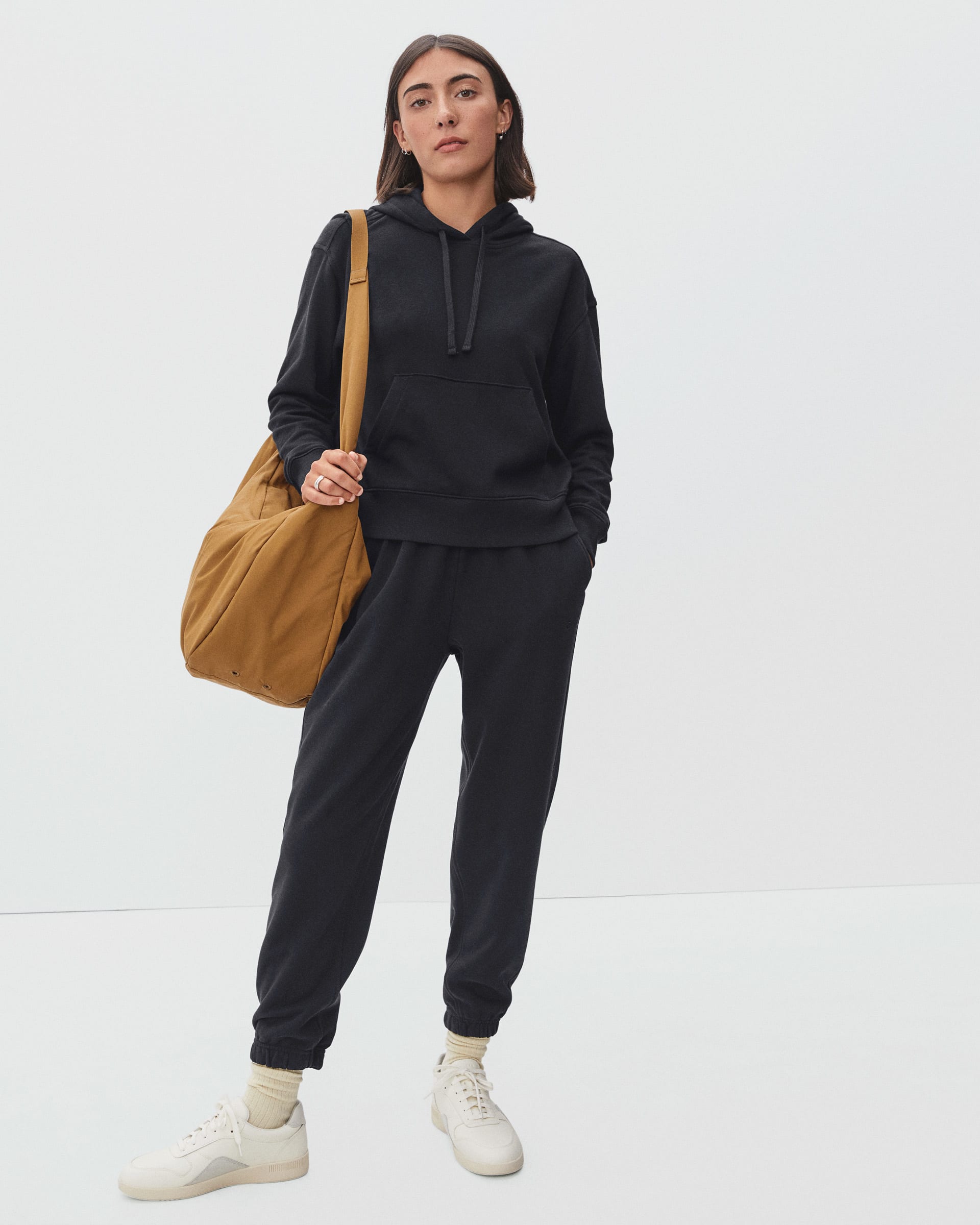 The Lightweight French Terry Hoodie Washed Black – Everlane