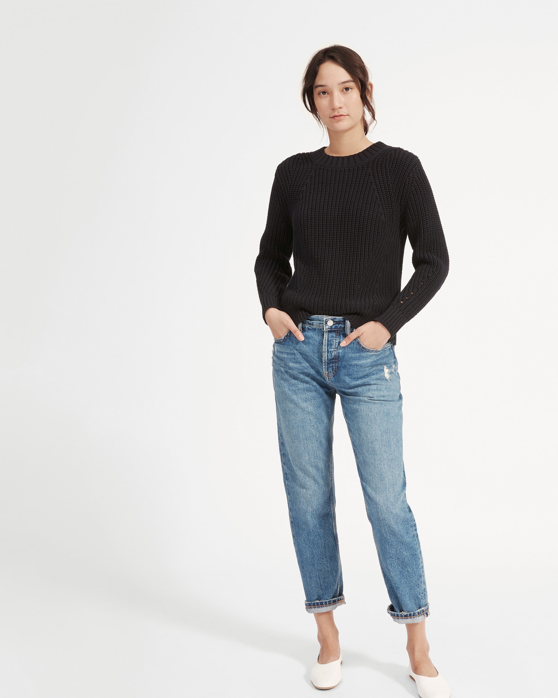 The Relaxed Boyfriend Jean Vintage Distressed Blue – Everlane