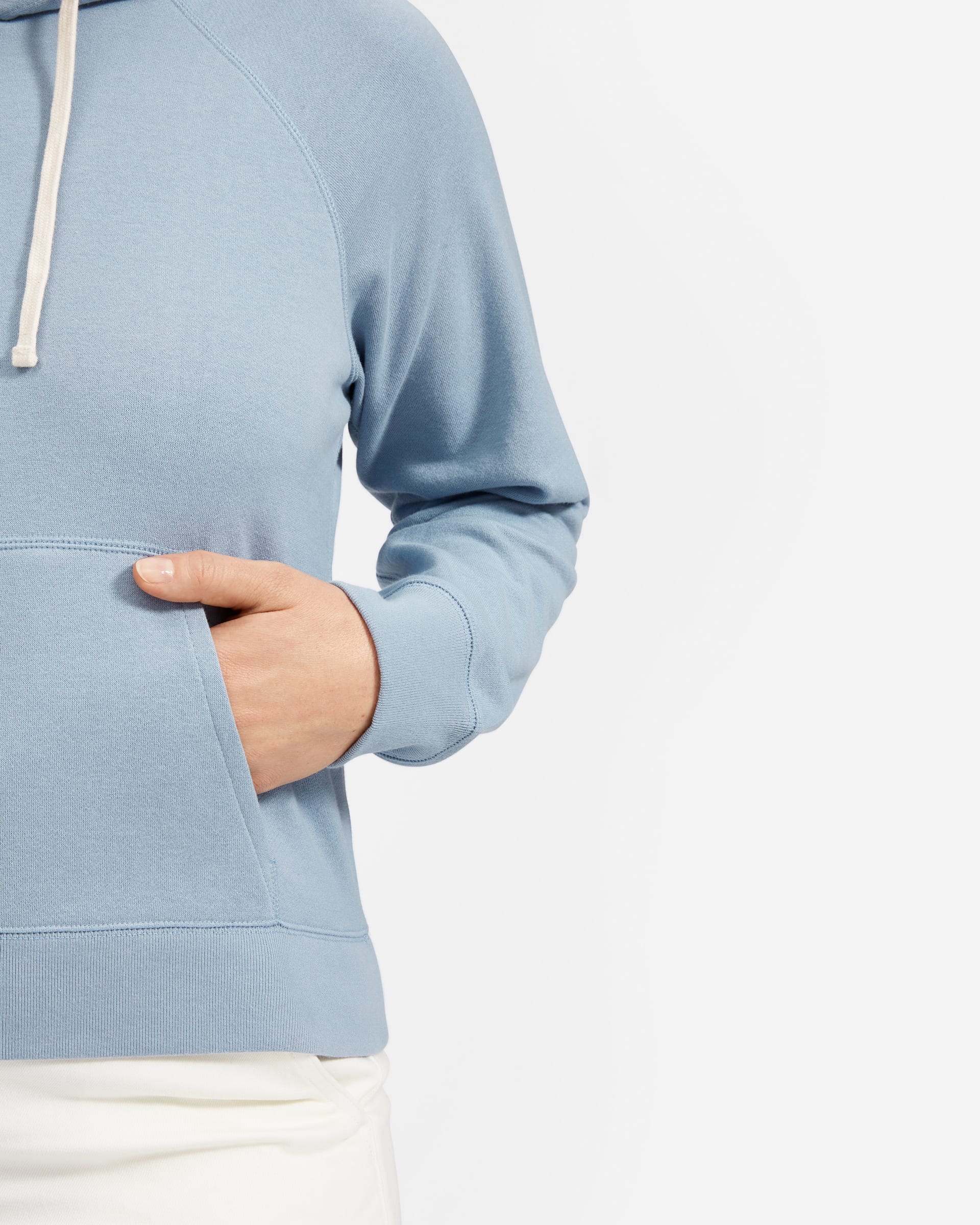 The Lightweight French Terry Shrunken Hoodie Pale Blue – Everlane