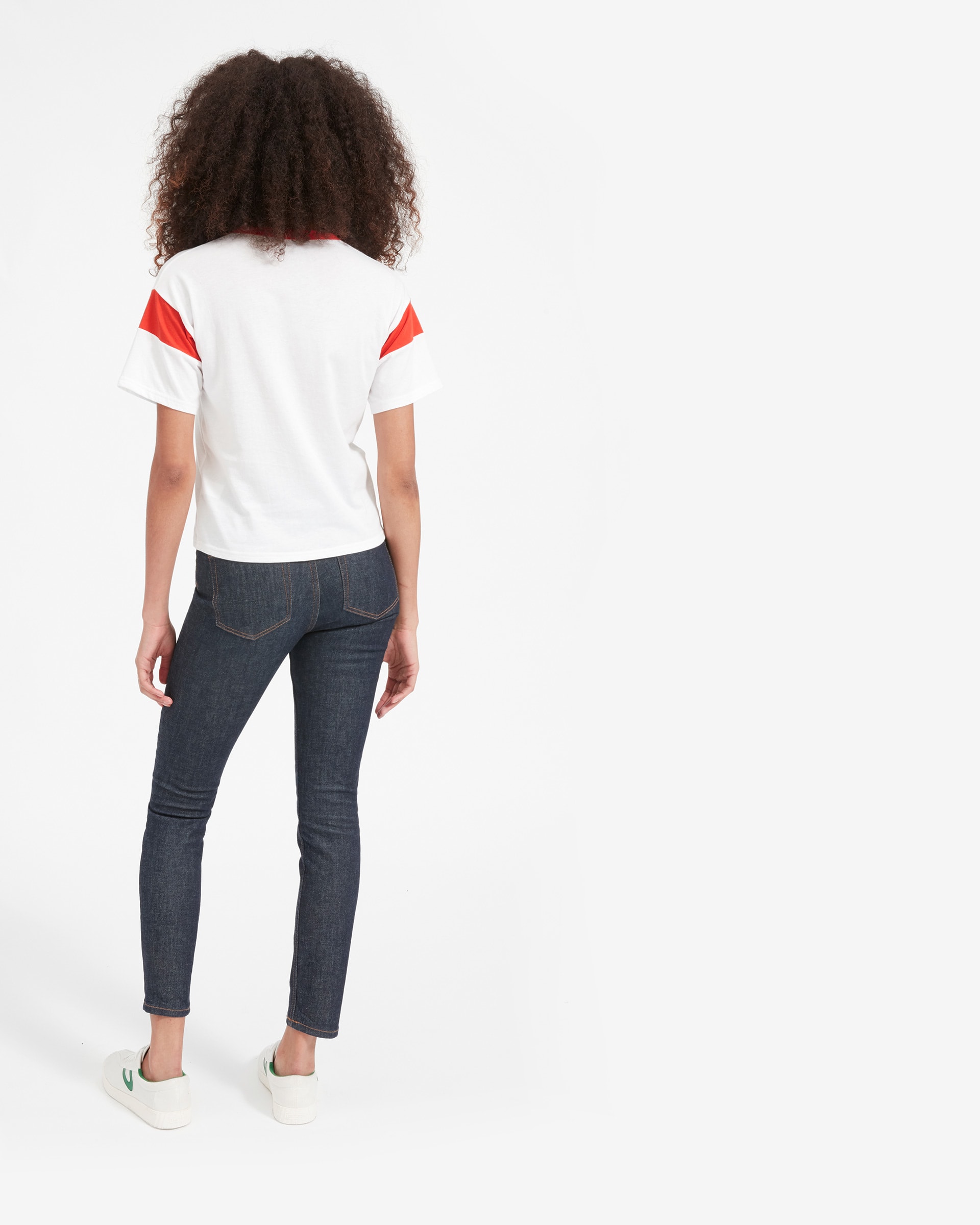 varsity red graphic tee