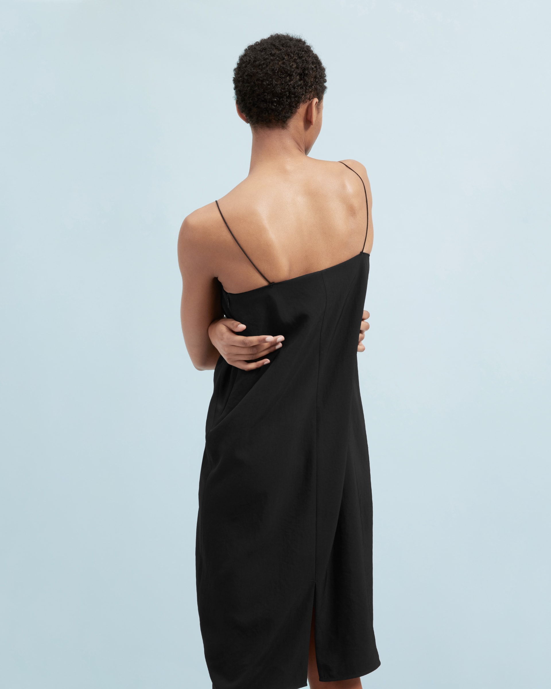 The Japanese GoWeave Cami Slip Dress Black Everlane