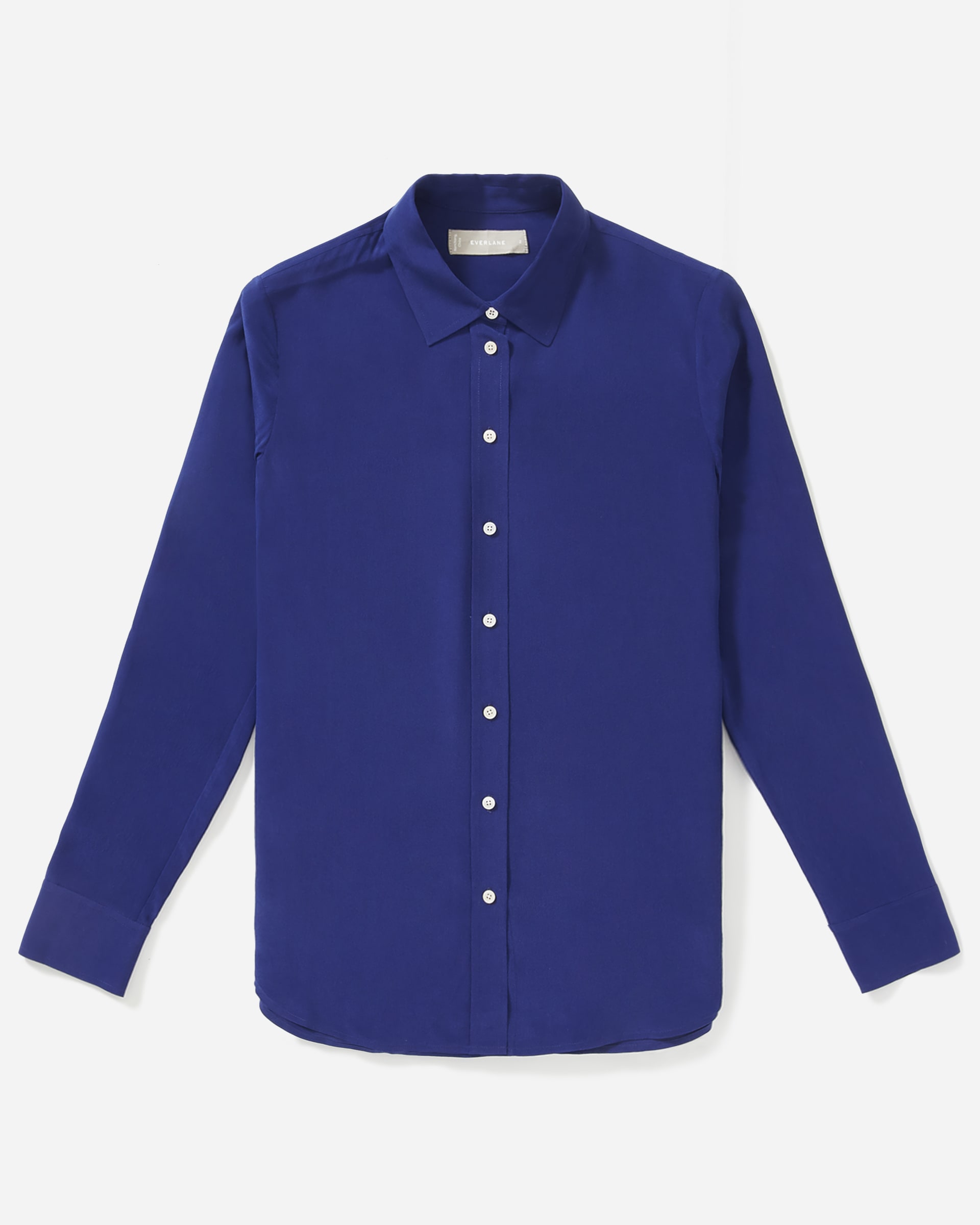 The Clean Silk Relaxed Shirt Cobalt – Everlane