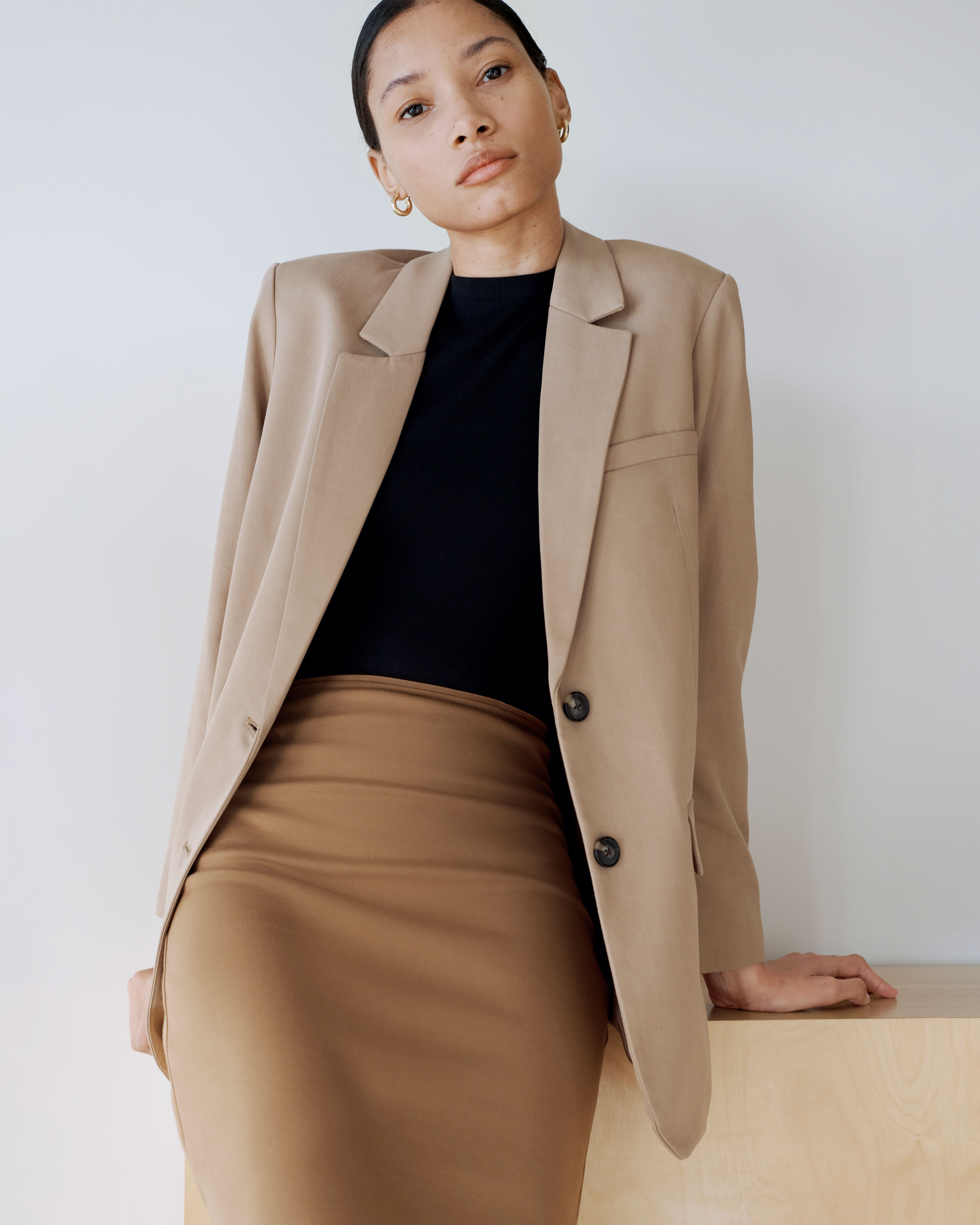The TENCEL™ Oversized Blazer Ash Brown Everlane