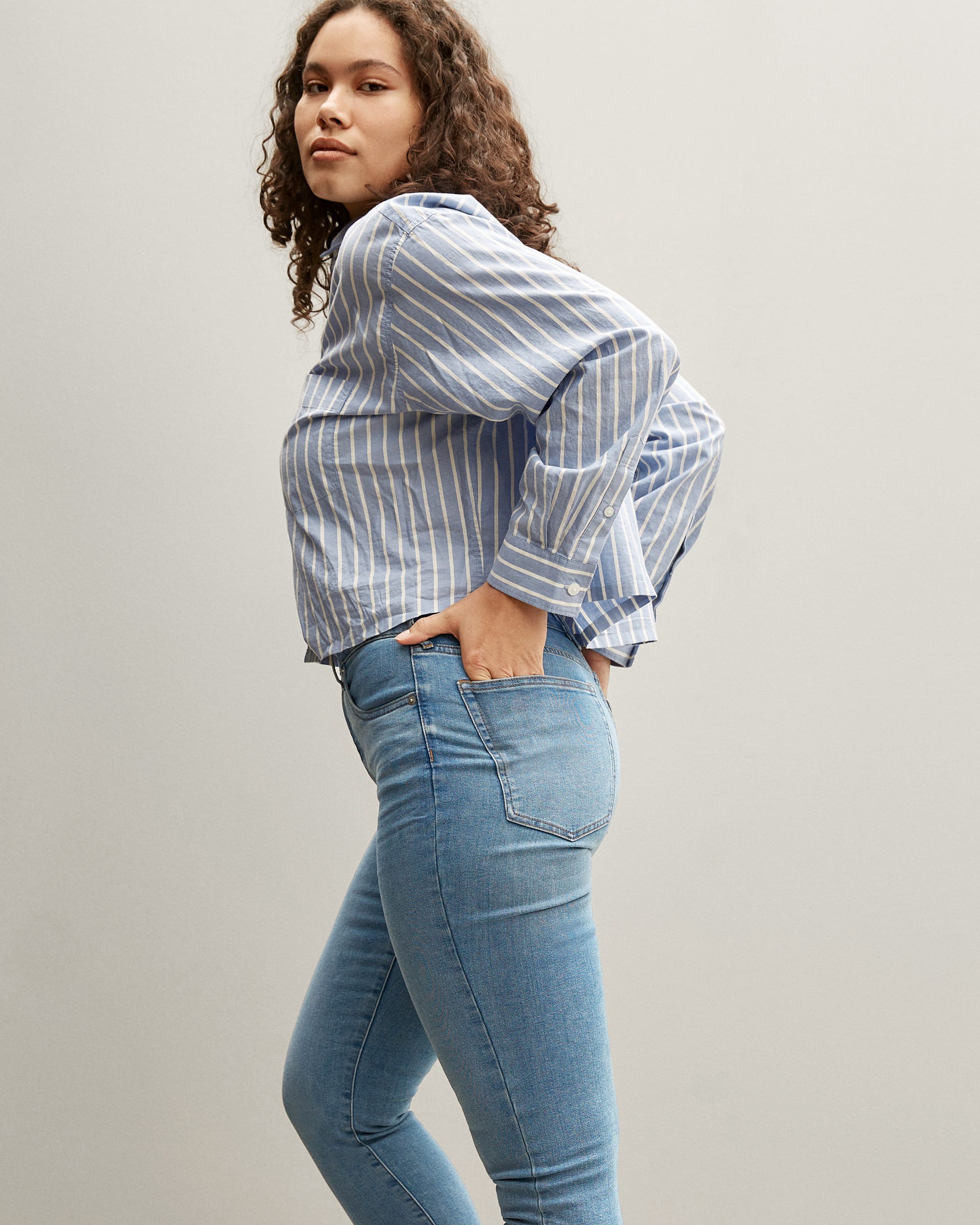 The Curvy Authentic Stretch High-Rise Skinny Jean Vintage Blue – Everlane