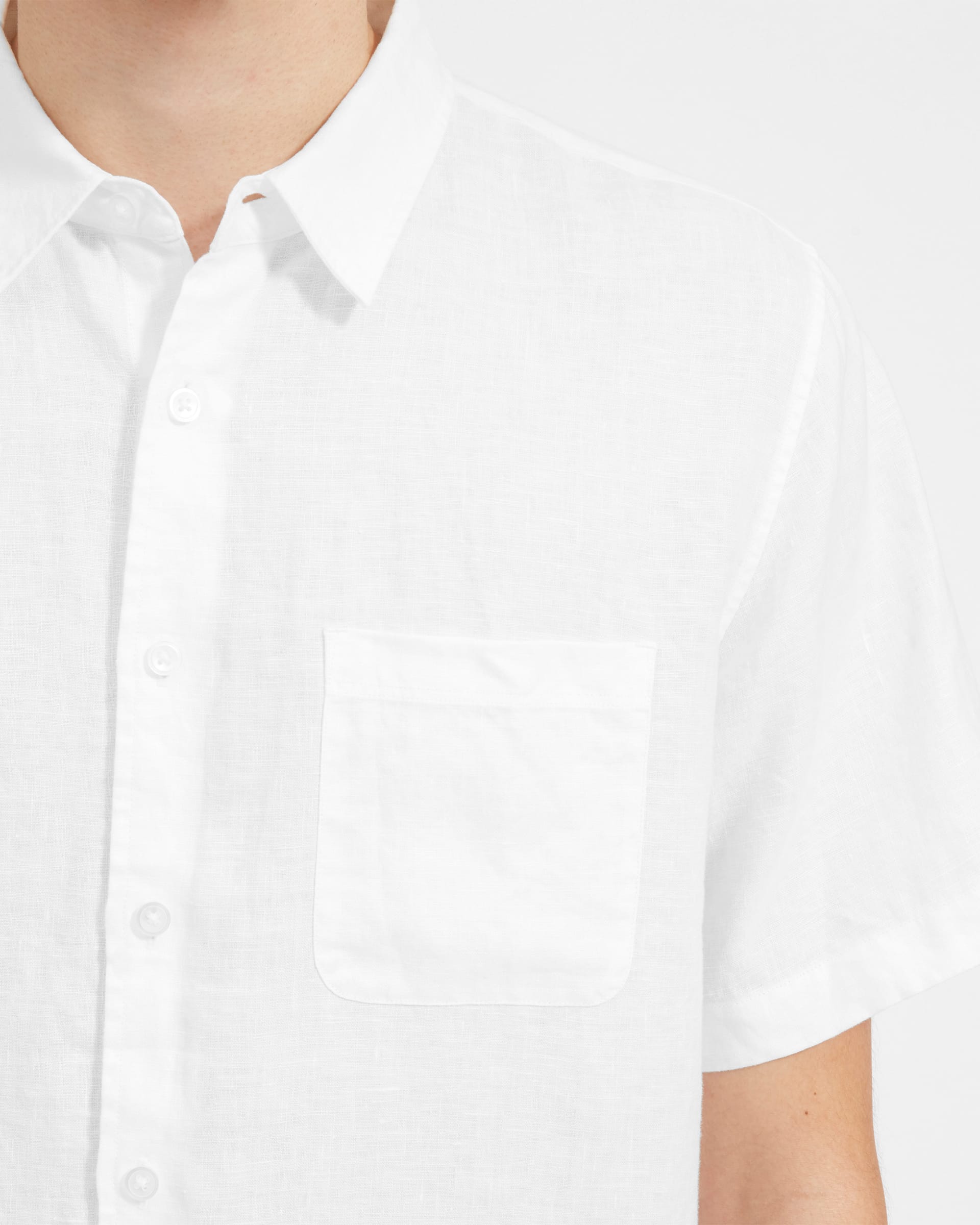 The Linen Relaxed Fit Short-Sleeve Shirt White – Everlane